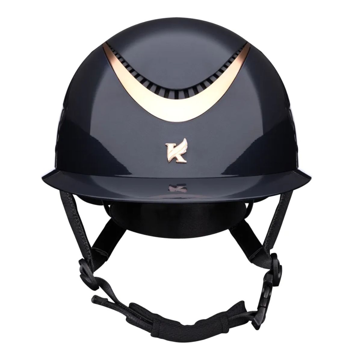 Karben Alina Ellipse Riding Hat - 58 - 60cm · Navy and Rose Gold