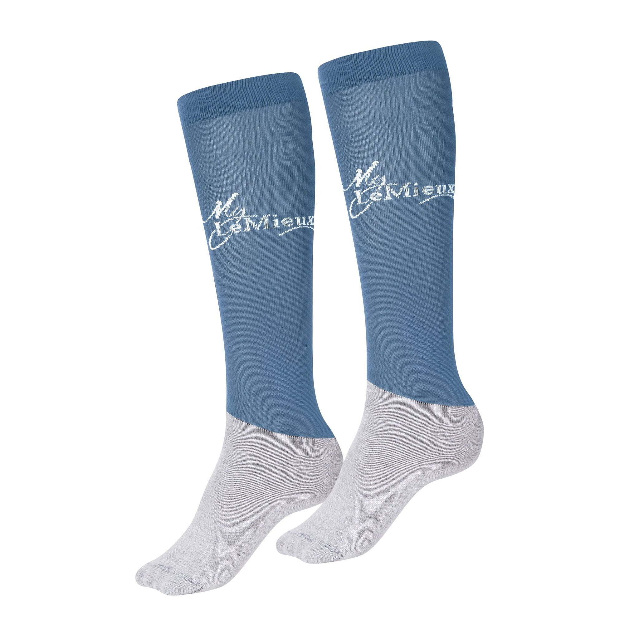 Lemieux Lightweight Competition Riding Socks 2 Pack - L (UK 8 - 12) · Ice Blue