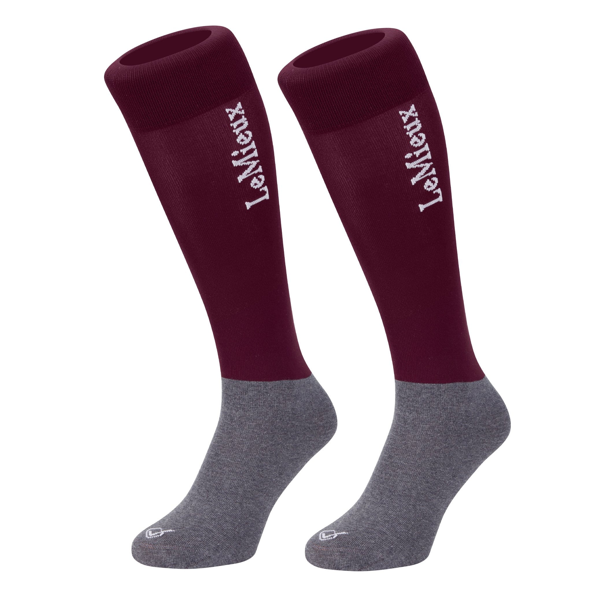 Lemieux Lightweight Competition Riding Socks 2 Pack - S (UK 12.5 - 3.5) · Burgundy