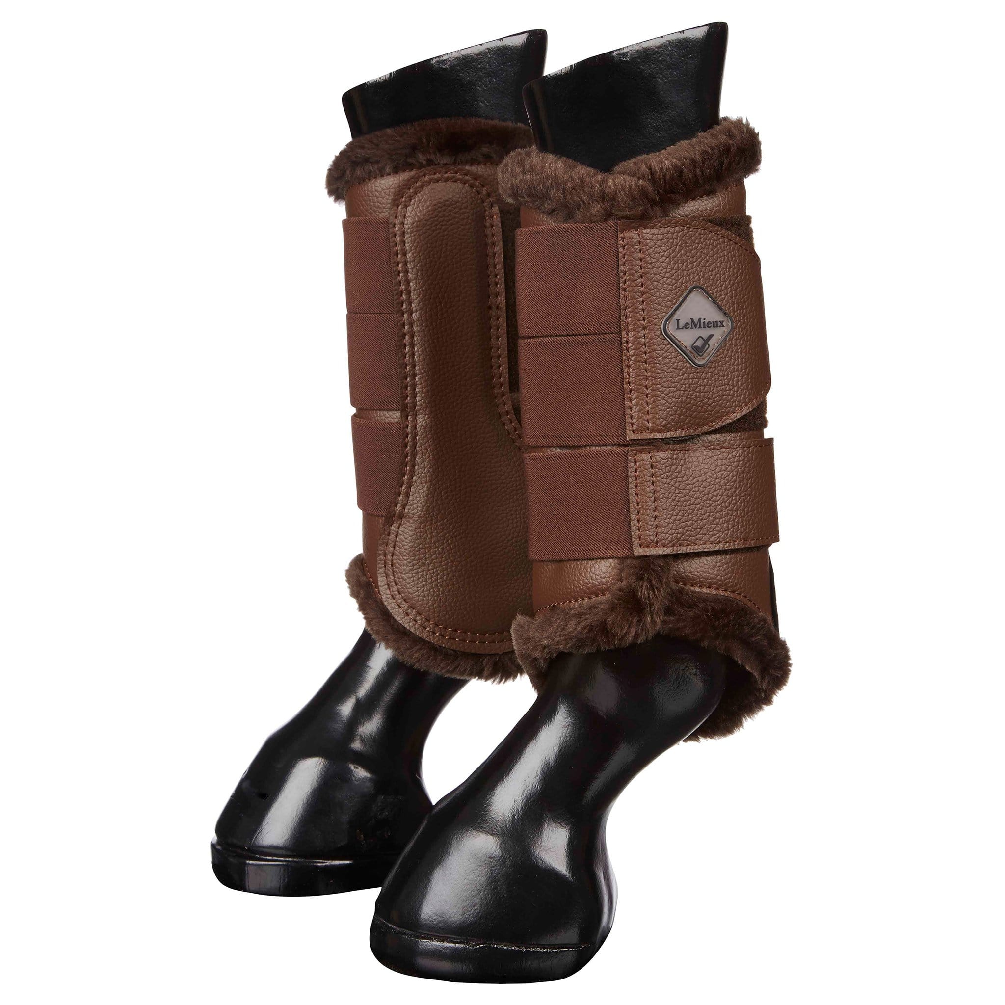 Lemieux Fleece Lined Brushing Boots - Full (L) · Brown