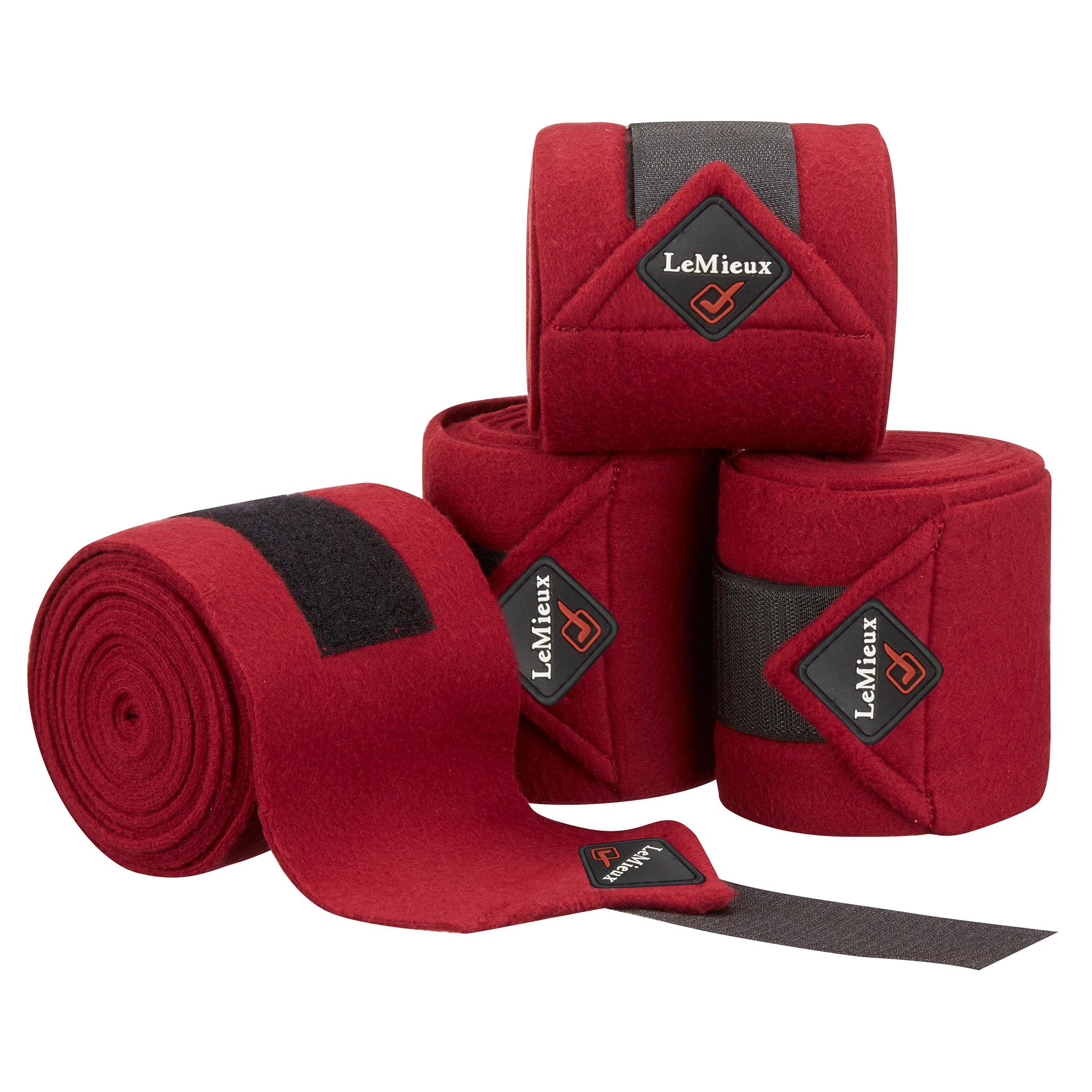 Lemieux Luxury Polo Bandages - Burgundy · Full