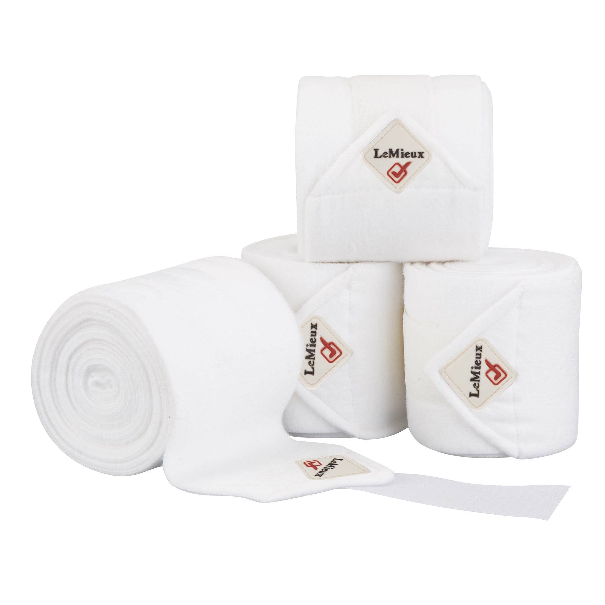 LeMieux Luxury Fleece Bandages White 9849