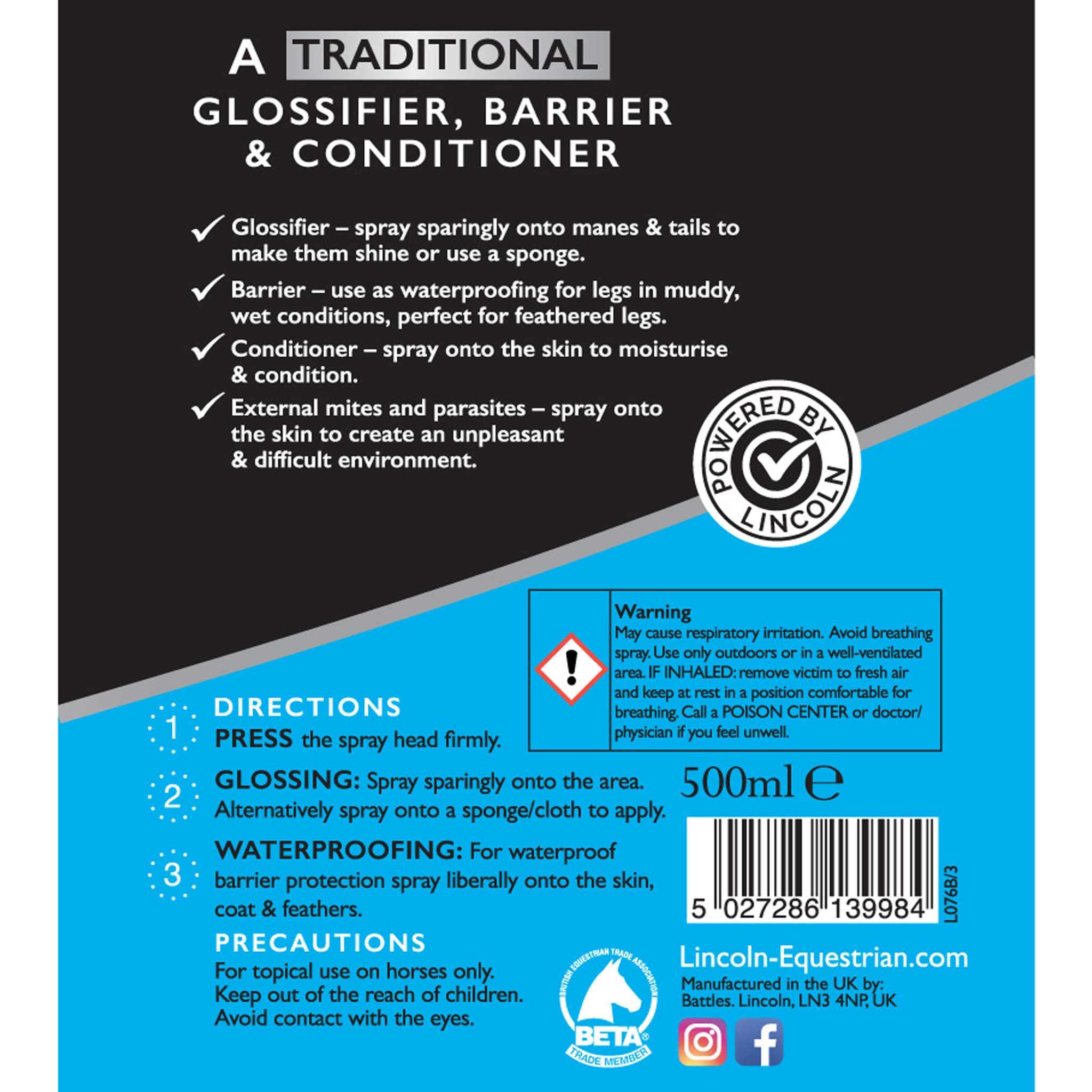 Lincoln Pig Oil Spray