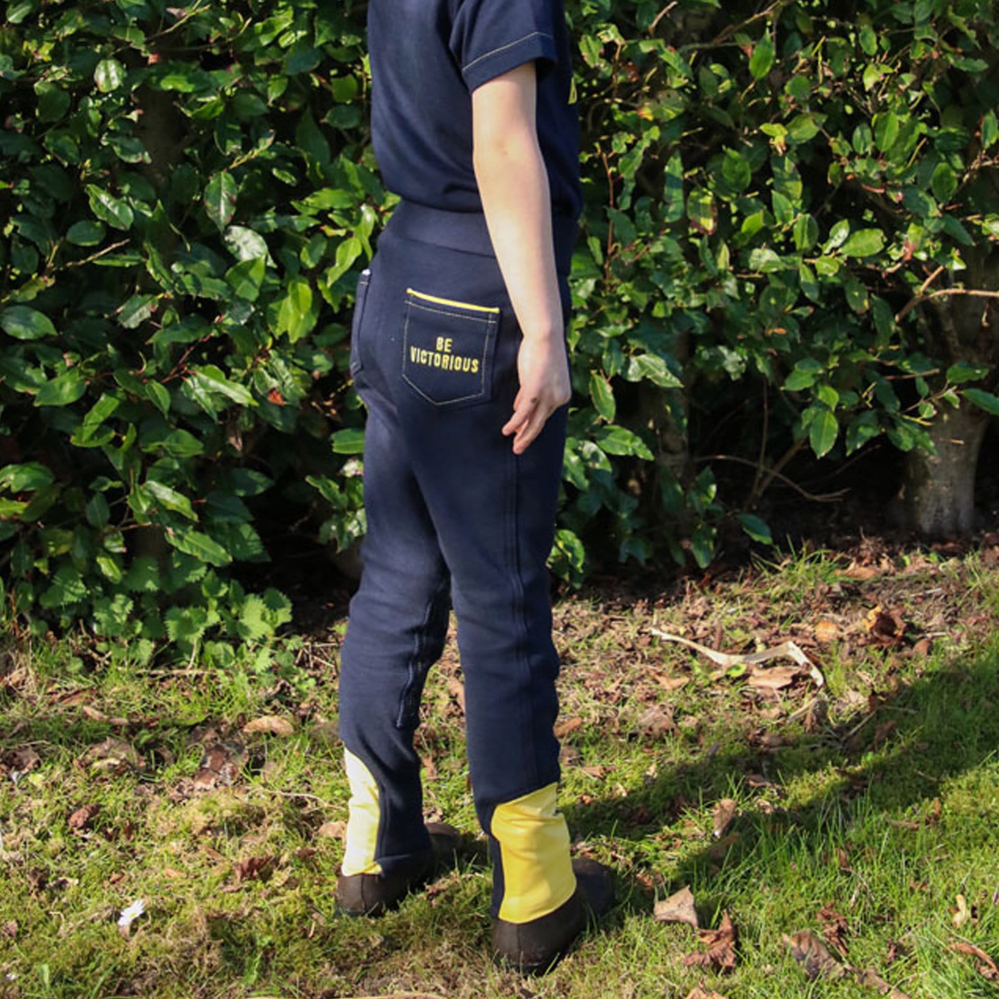 Little Knight Be Brave Children's Silicone Knee Patch Jodhpurs Lifestyle Back 30881