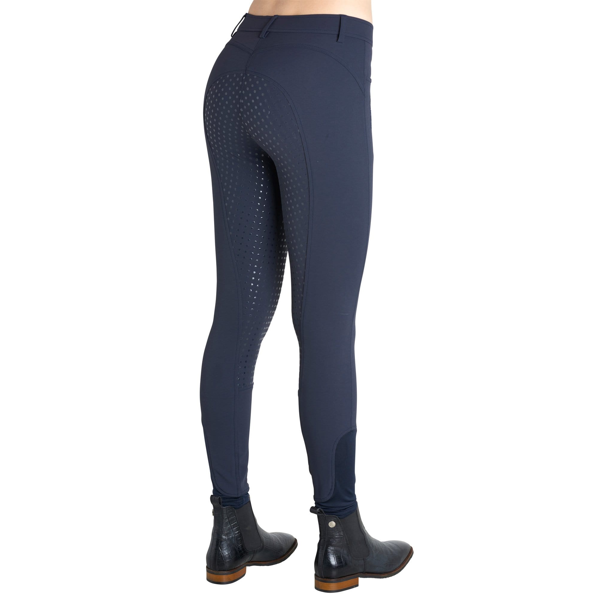 Normal Waist Full Seat Silicone Breeches Navy 2077