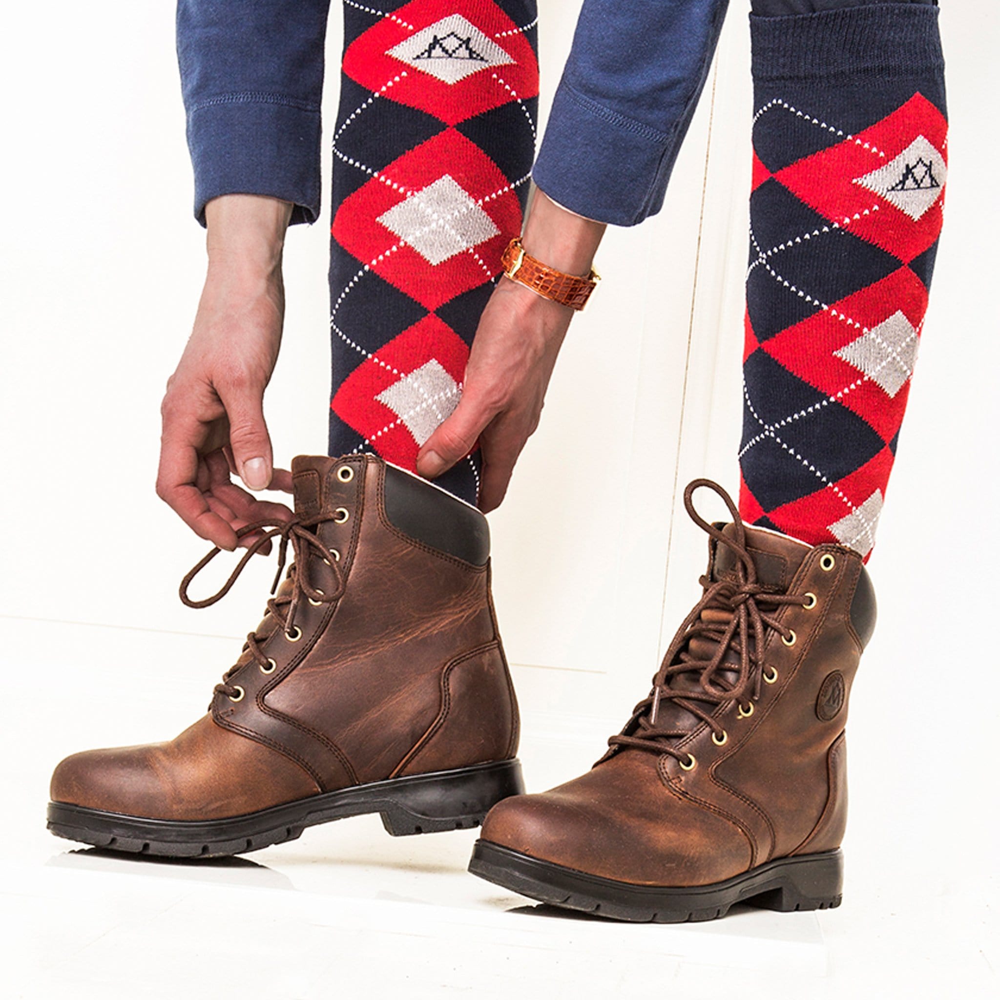 Mountain Horse Spring River Lace Jodhpur Boot Brown Lifestyle Pair 01052