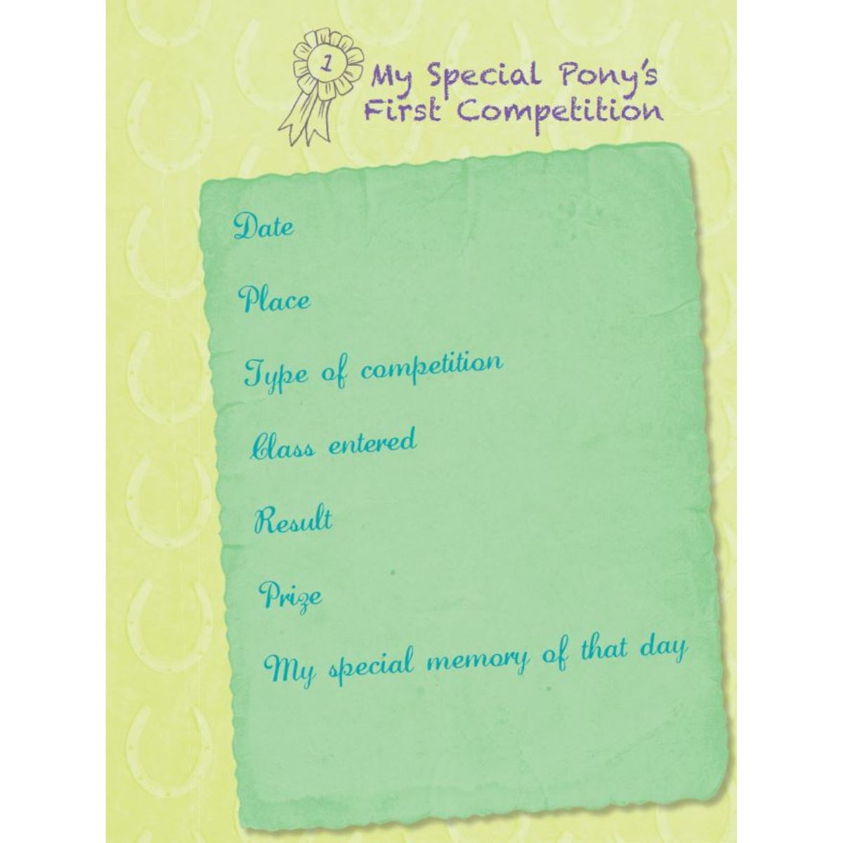 My Special Pony Record Book