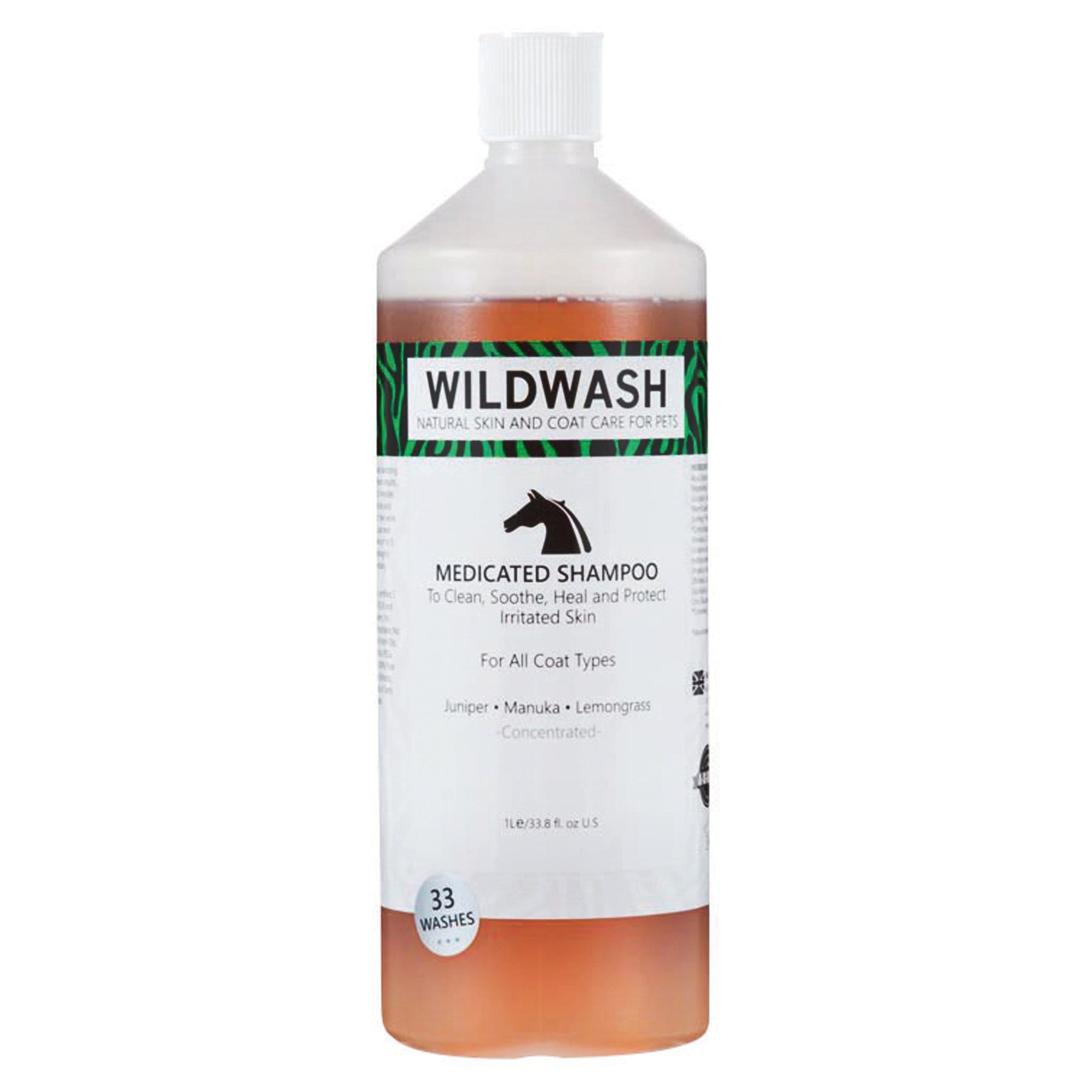 Pet Revolution Wildwash Medicated Horse Shampoo - 1L