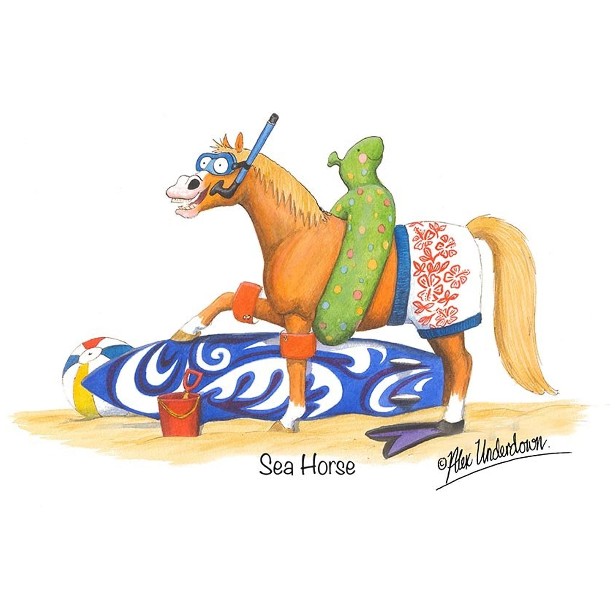 Sea Horse Greeting Card ALUNSEAHGC01