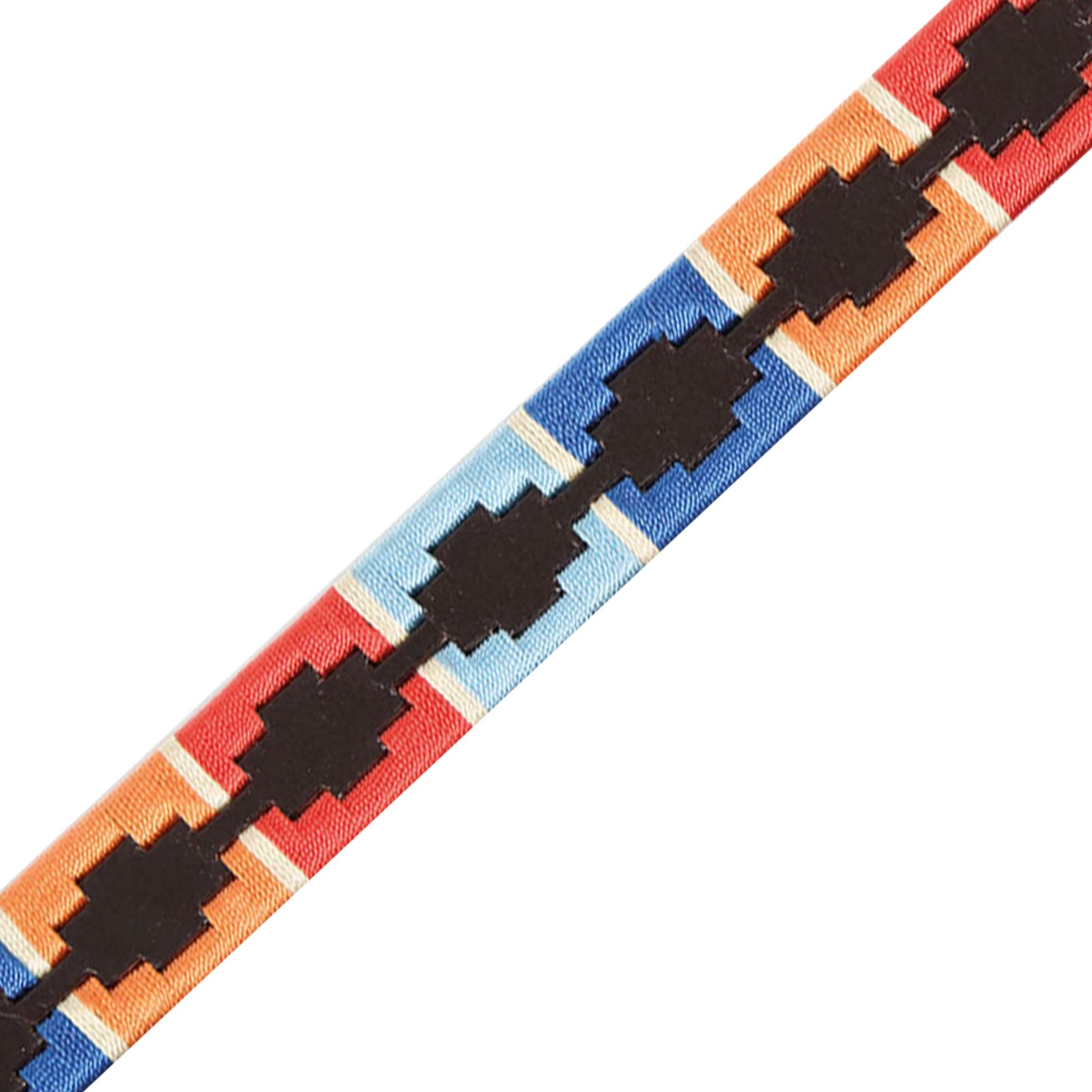 Shires Aubrion Drover Polo Belt Standard Turquoise/Red/Orange/Blue 9969.