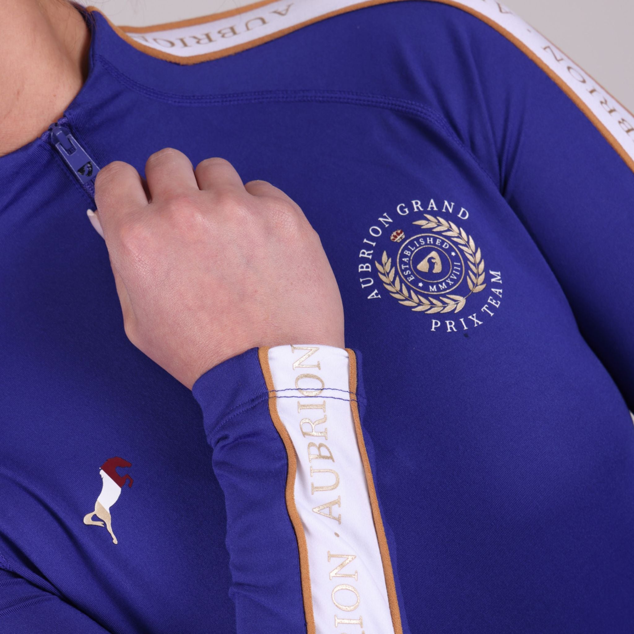 Team Winter Base Layer Blue Front Logo Studio 8651