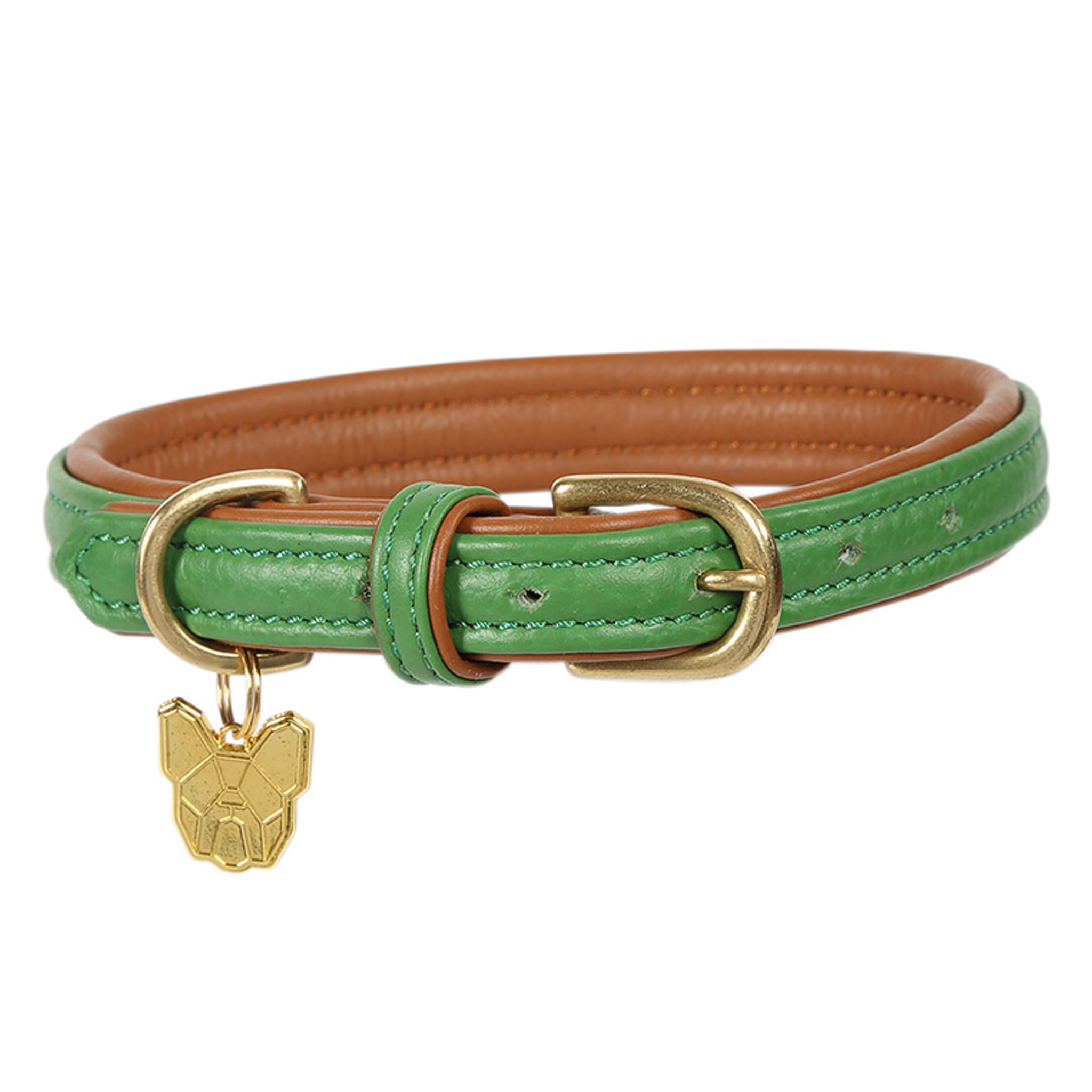 Shires Digby and Fox Padded Leather Dog Collar