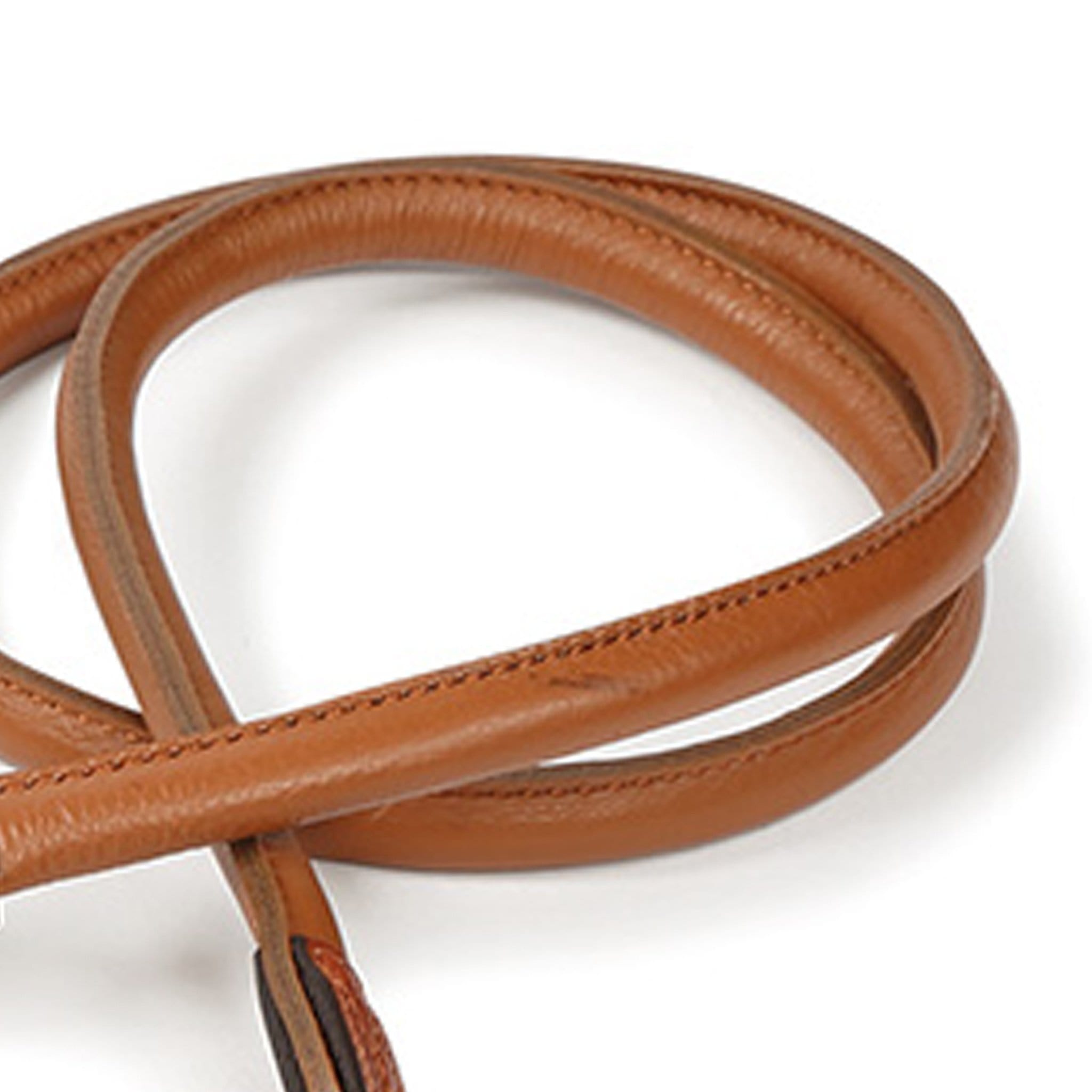 Shires Digby and Fox Rolled Leather Training Lead - Tan