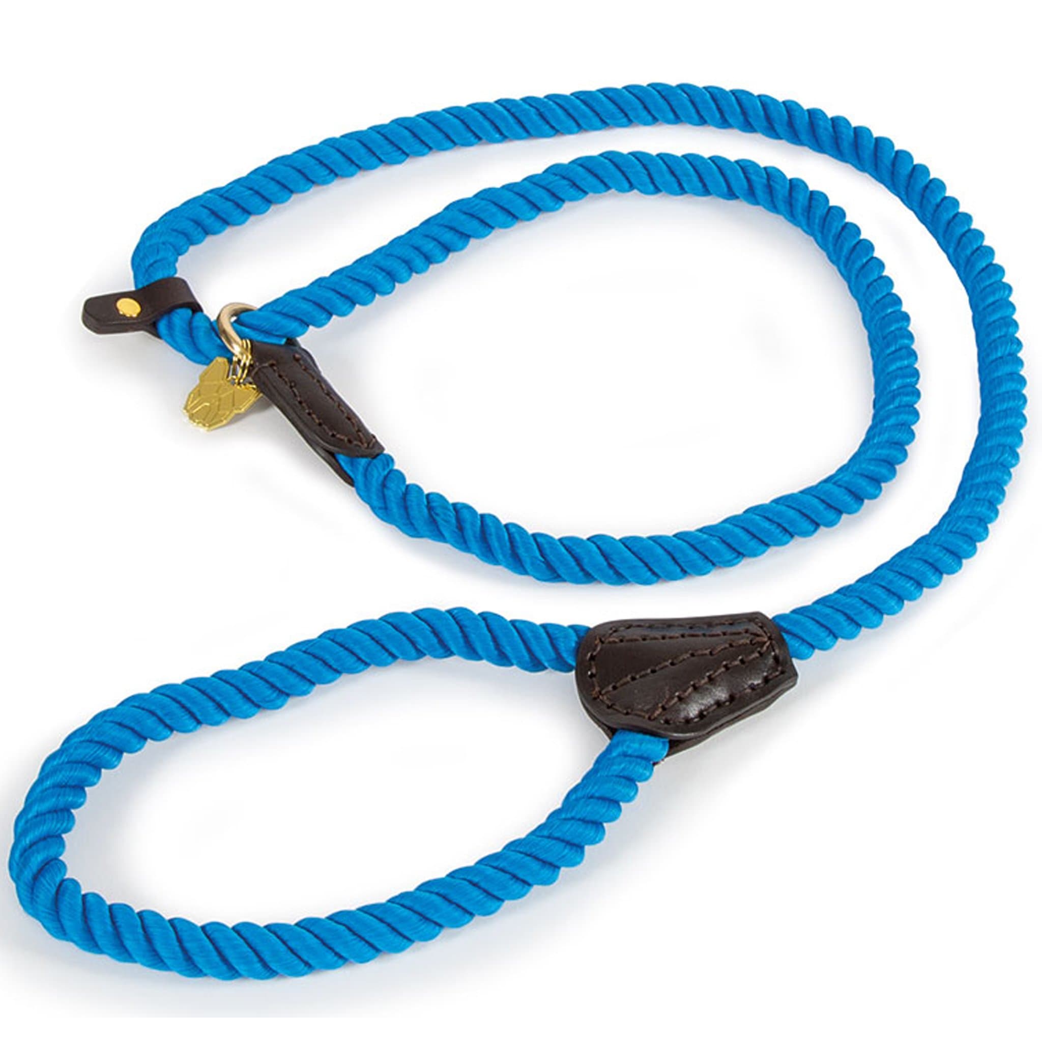 Shires Digby and Fox Rope Slip Dog Lead - Blue