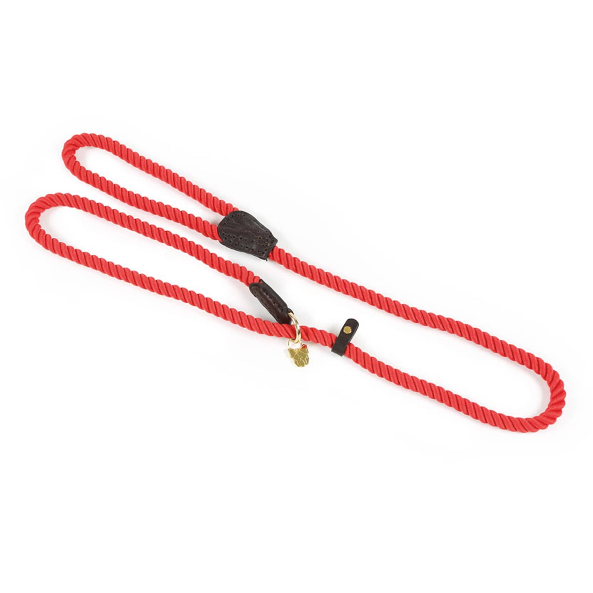 Shires Digby and Fox Rope Slip Dog Lead - Red