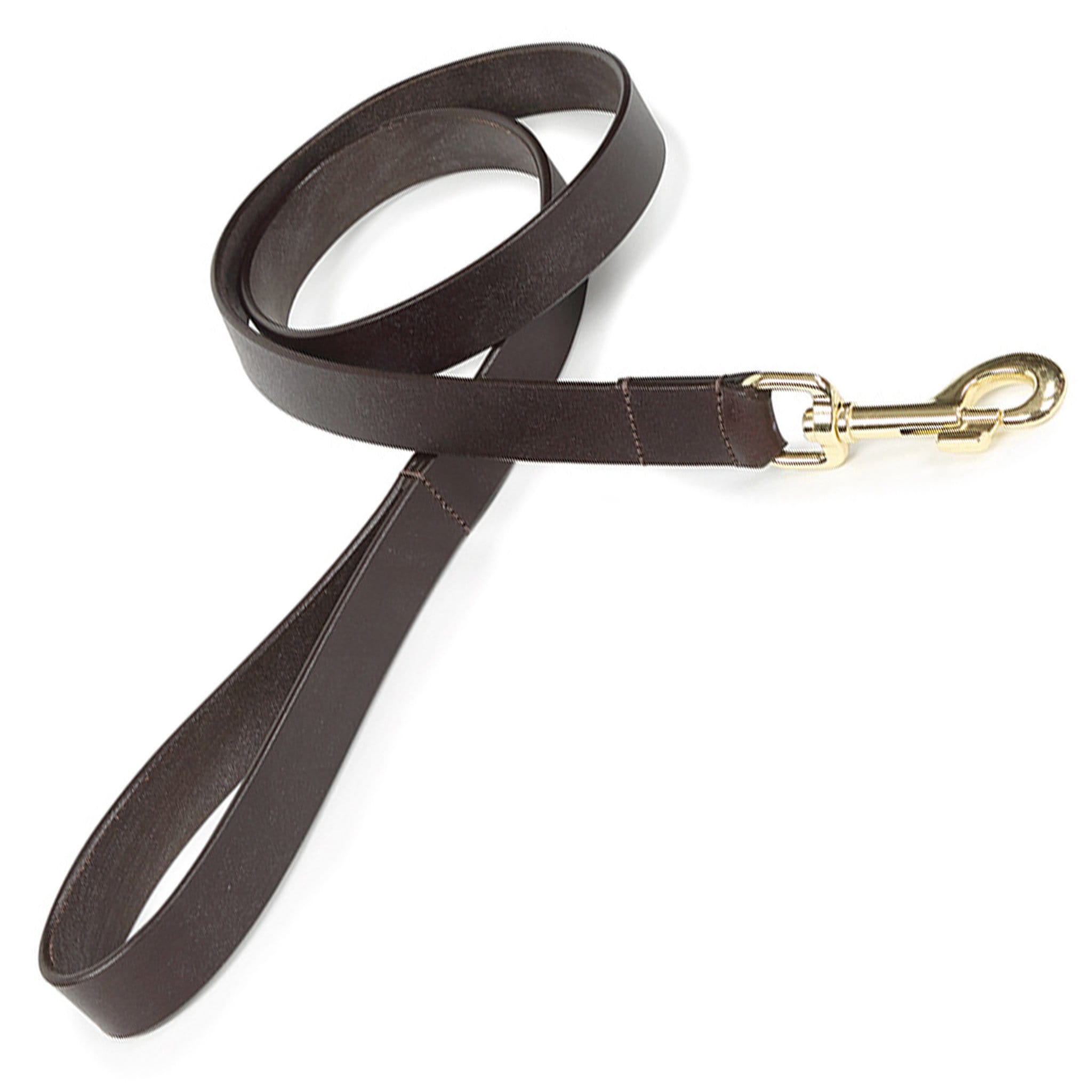 Shires Digby and Fox Flat Leather Dog Lead - Large (1") · Brown