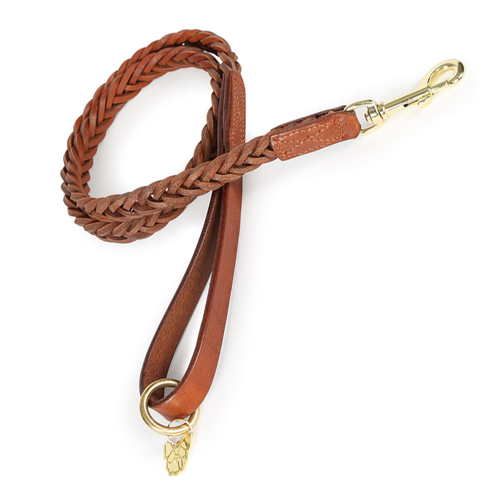 Shires Digby and Fox Plaited Dog Lead - Tan