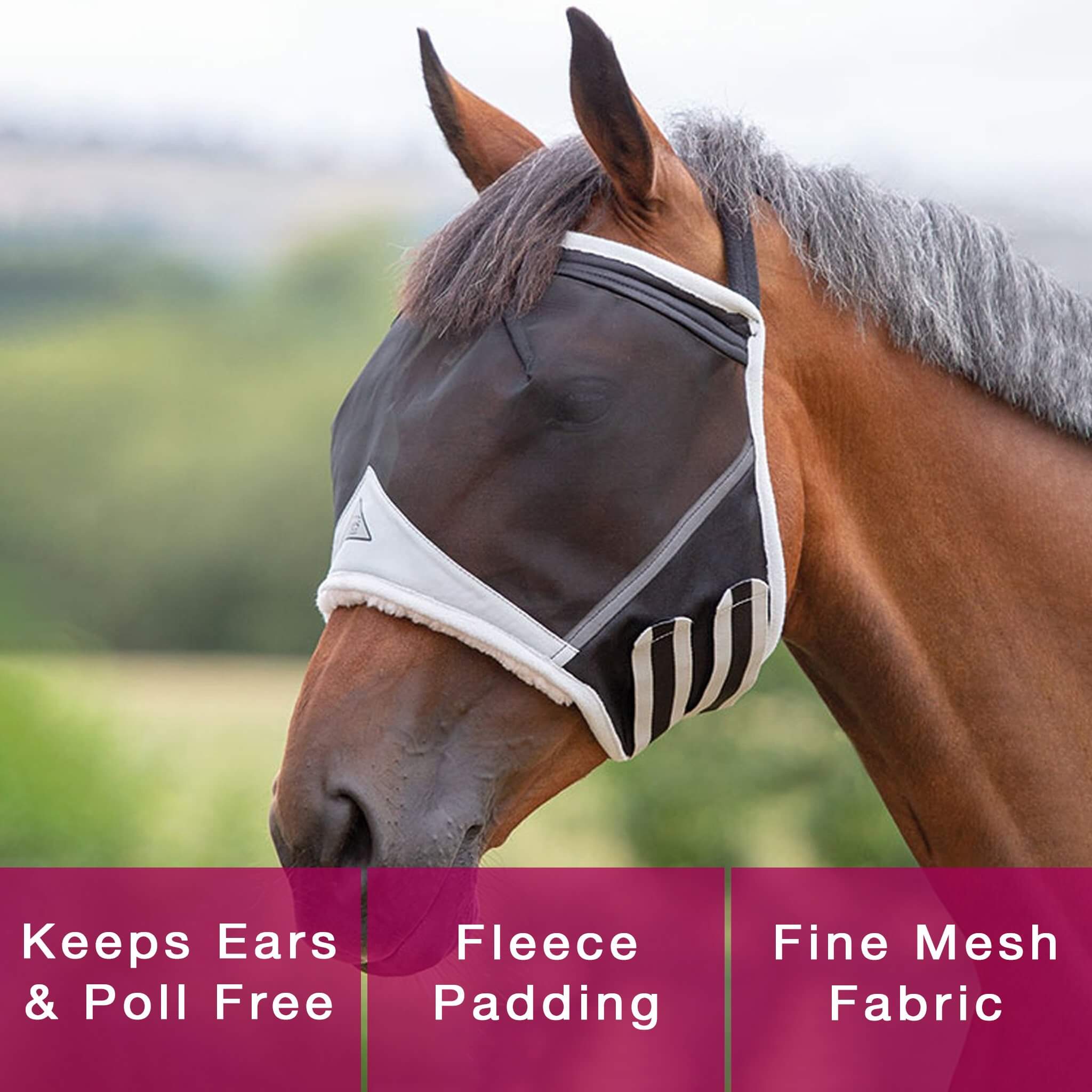 FlyGuard Pro Fine Mesh Earless Fly Mask 6661