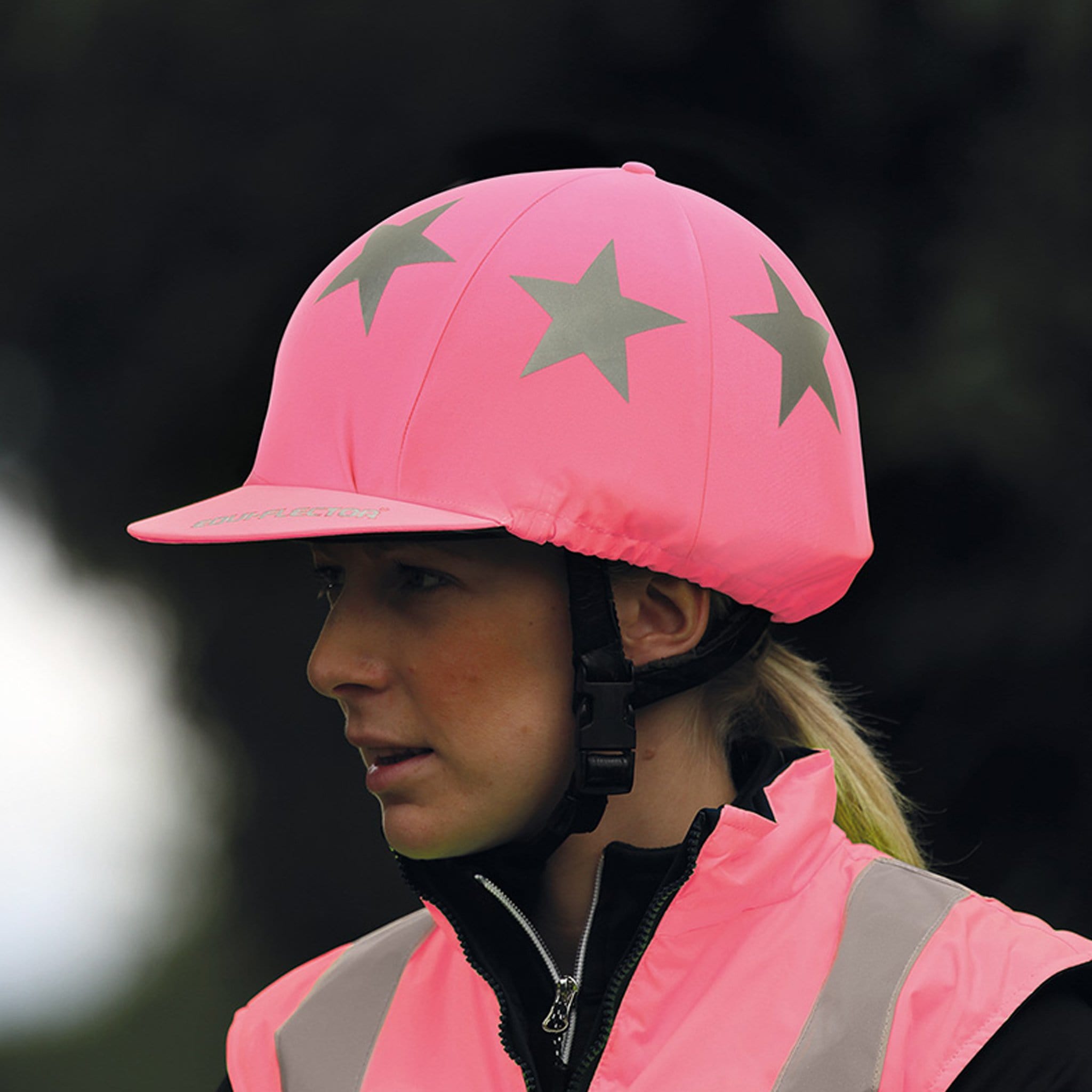 Equi-Flector Hi Viz Hat Cover - Pink