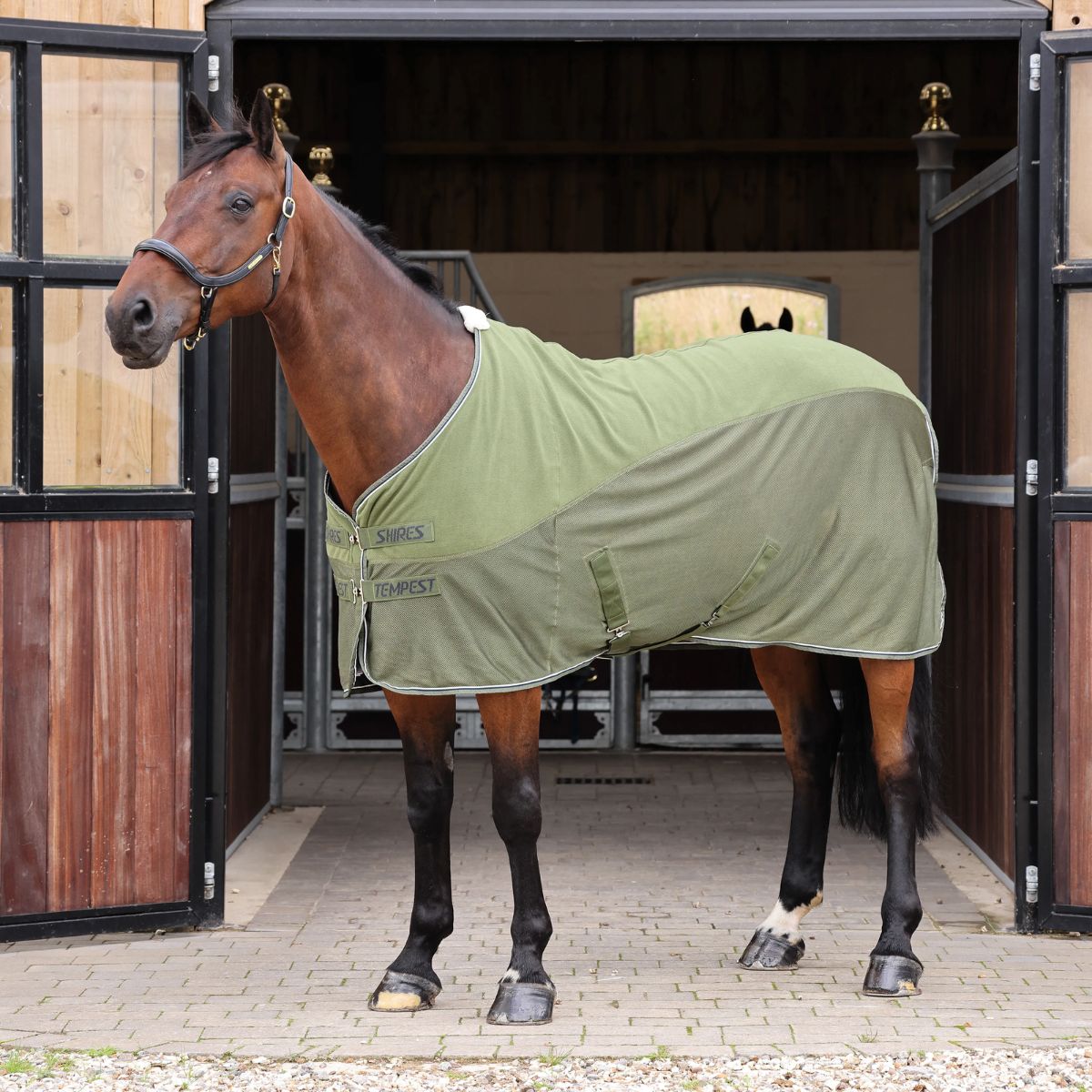 Shires Tempest Original Fleece Mesh Cooler - 5'3 · Khaki