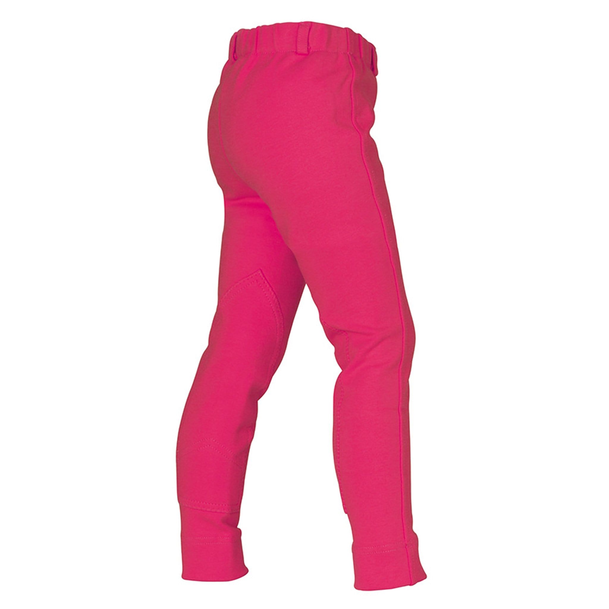 Shires Children's Wessex Pull-On Knee Patch Jodhpurs - Pink · 2 - 3 Years