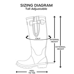 Rockfish Tall Adjustable Wellington Boots Diagram 