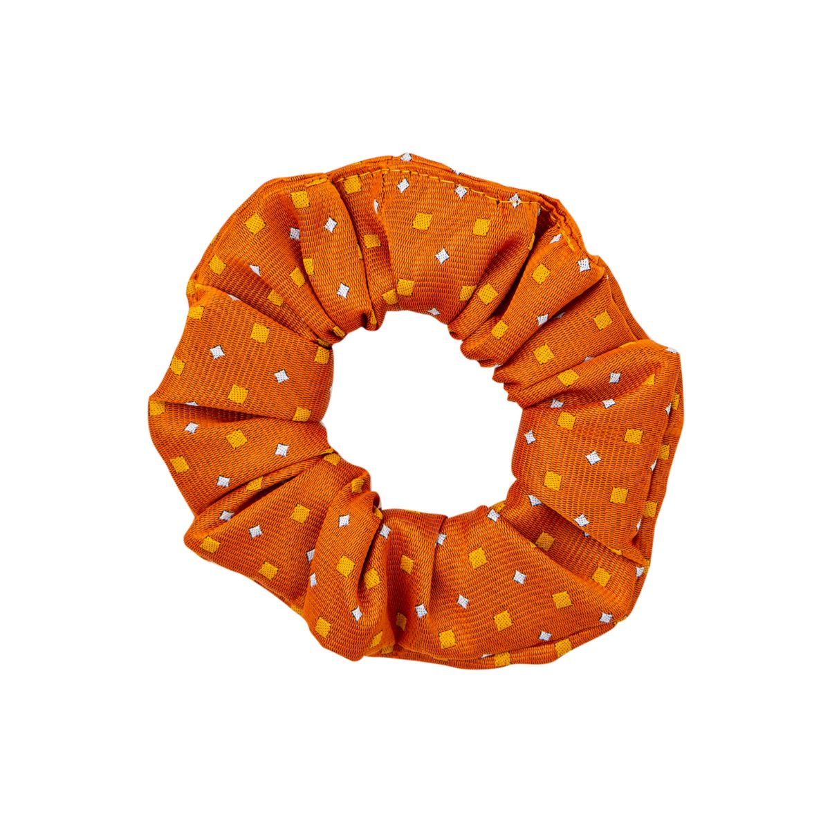 Supreme Products Show Scrunchie - Orange/Gold Diamonds