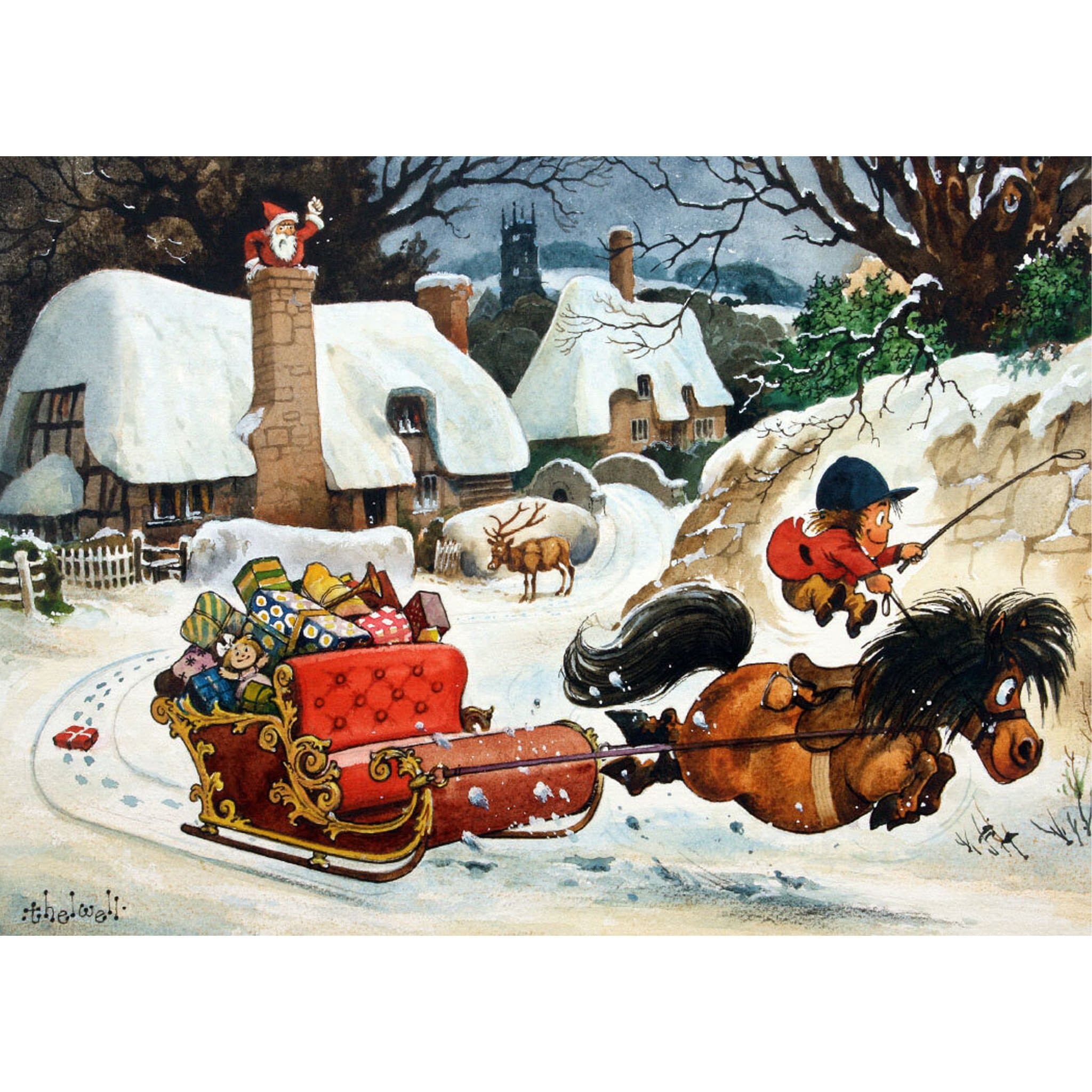 Thelwell Highjack Christmas Card THELXMAS014