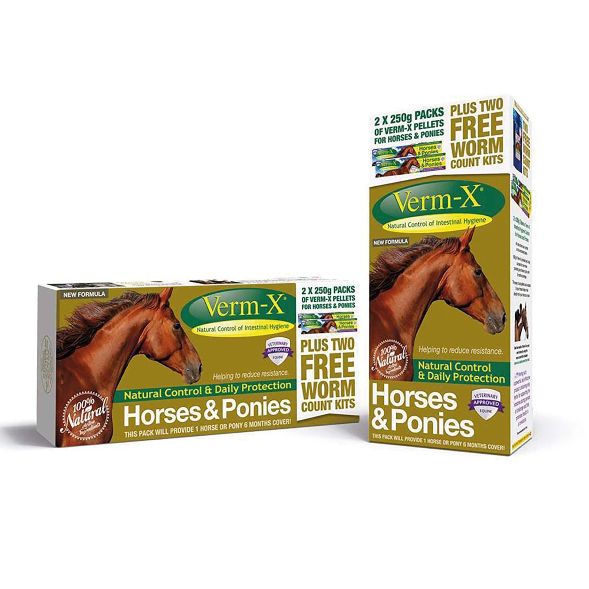 Verm-X Herbal Pellets for Horses and Ponies - 250G X 2 (Special Offer Pack)