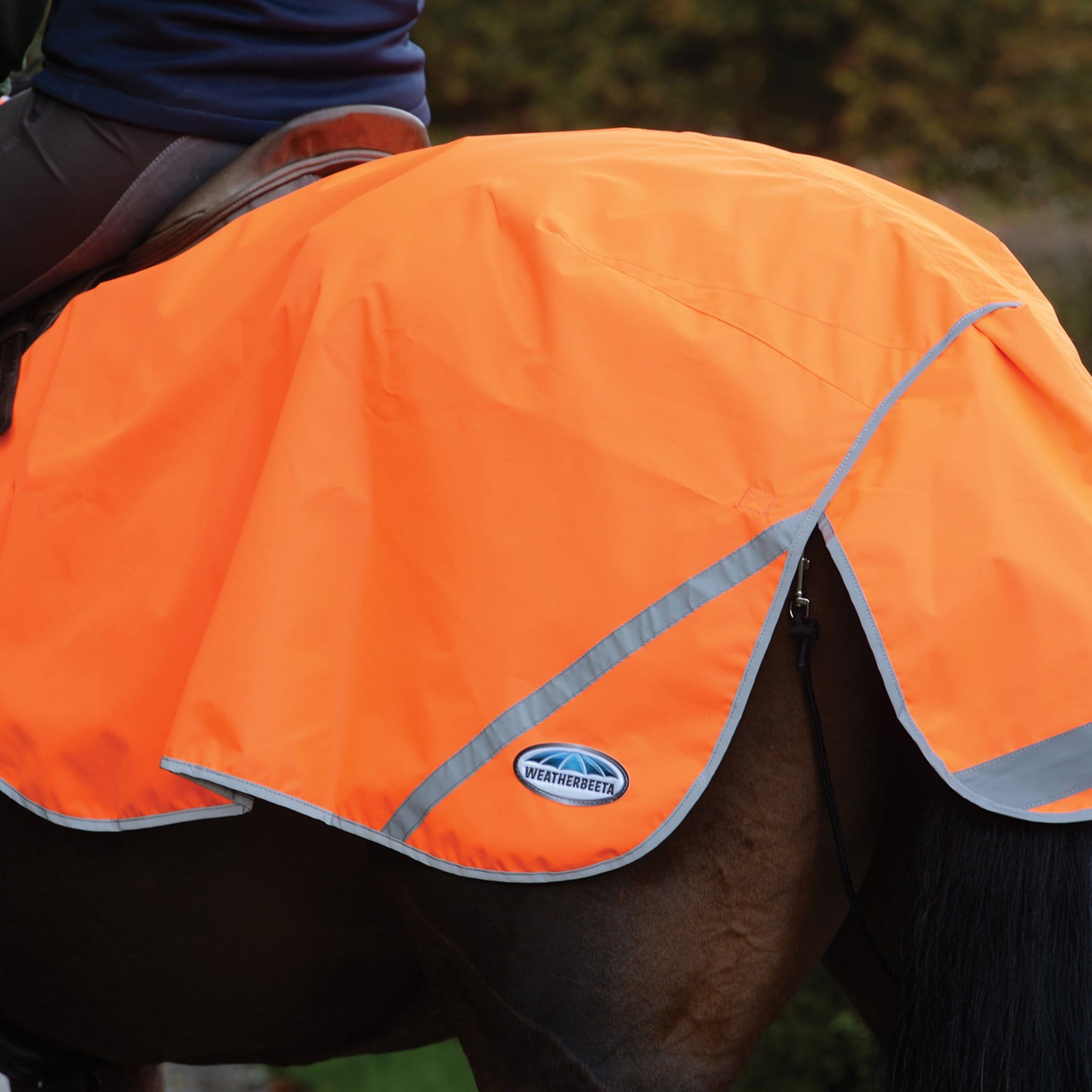 Weatherbeeta 300D Hi Viz Reflective Exercise Sheet - Pony (normal Rug Size 5'9) · Orange