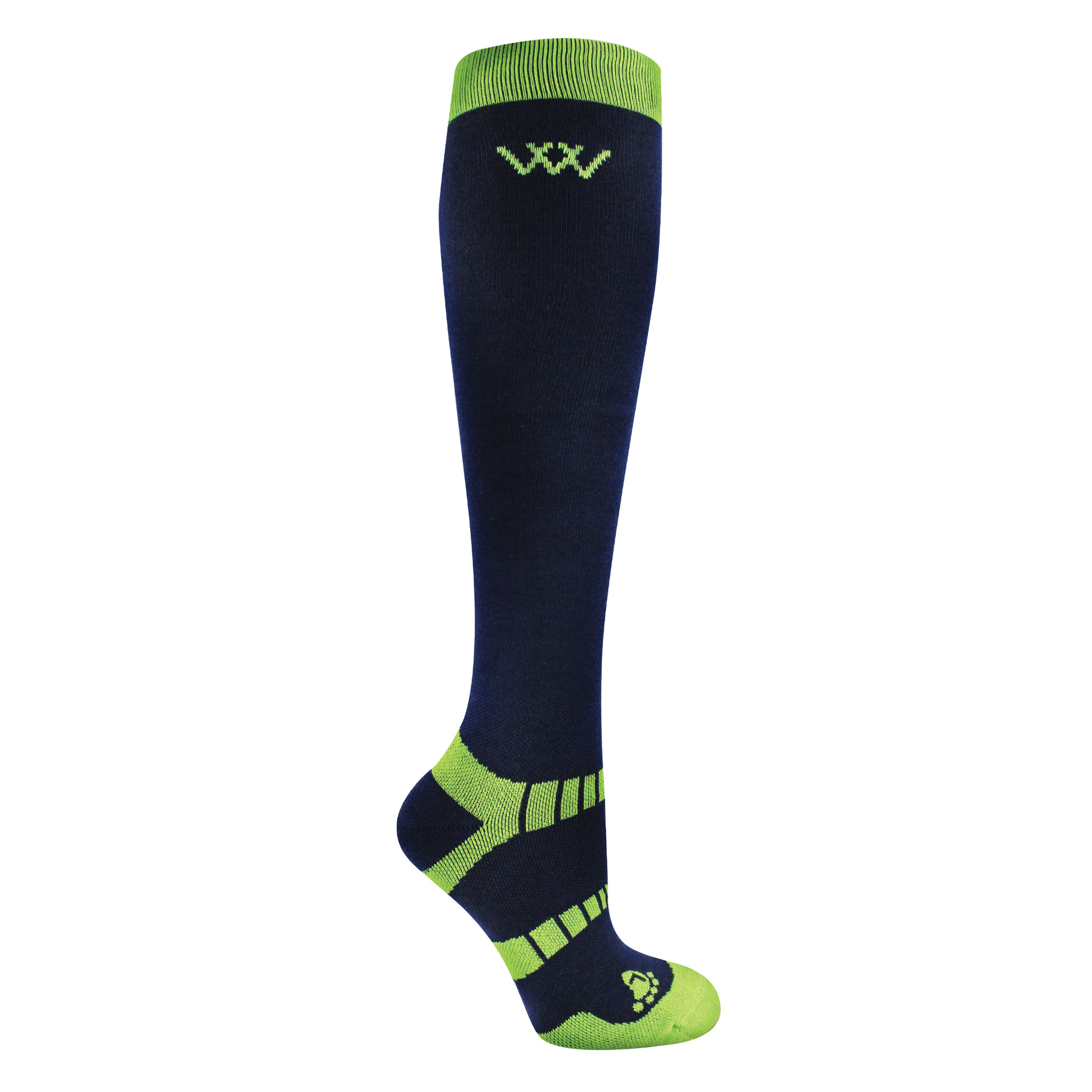 Woof Wear Winter Riding Socks 2 Pack in Navy and Green WW0015
