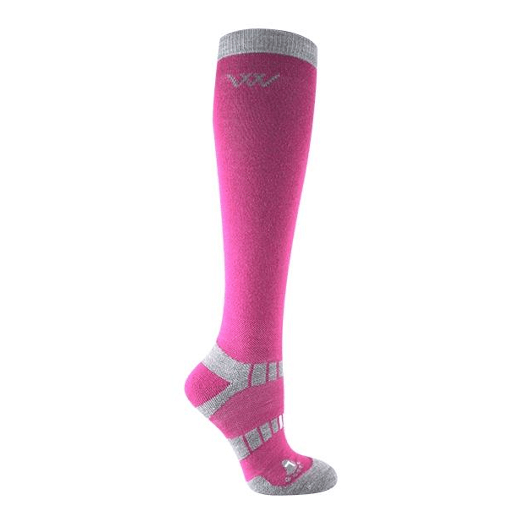 Woof Wear Winter Riding Socks 2 Pack - Medium (UK 6 - 8.5) · Berry and Grey