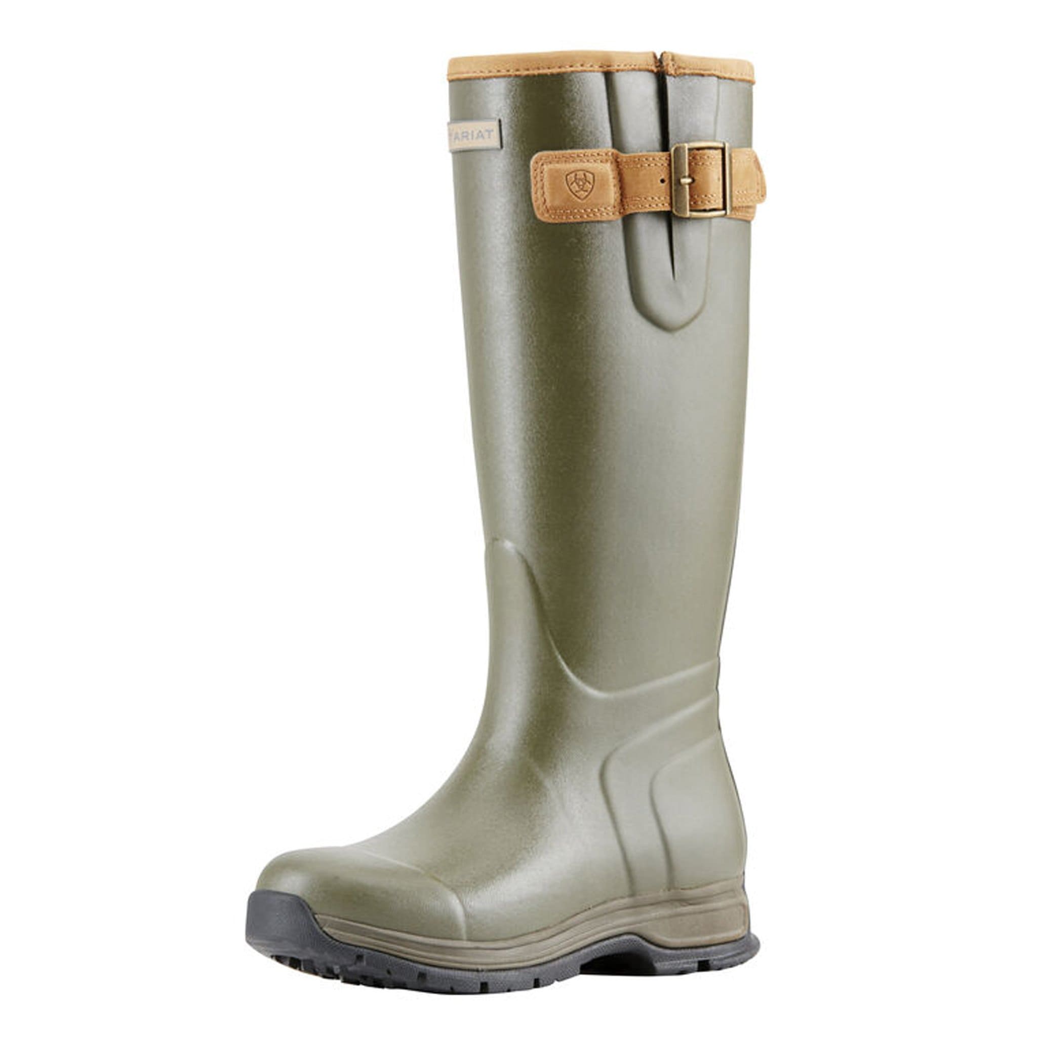 Ariat Burford Rubber Wellington Boots 10018771 Olive Green Front View