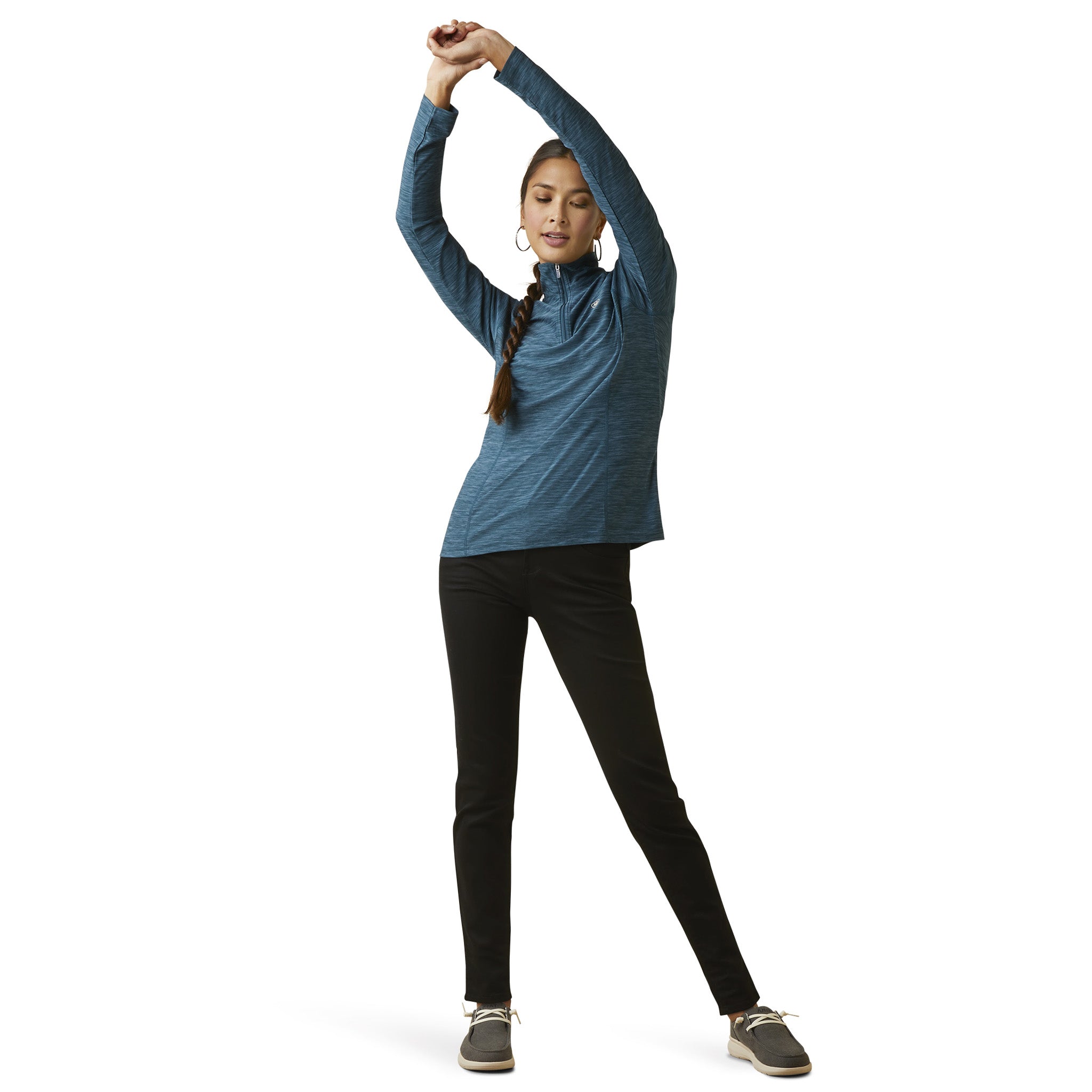 Ariat Laguna Quarter Zip Top Reflecting Pond Studio 10046132