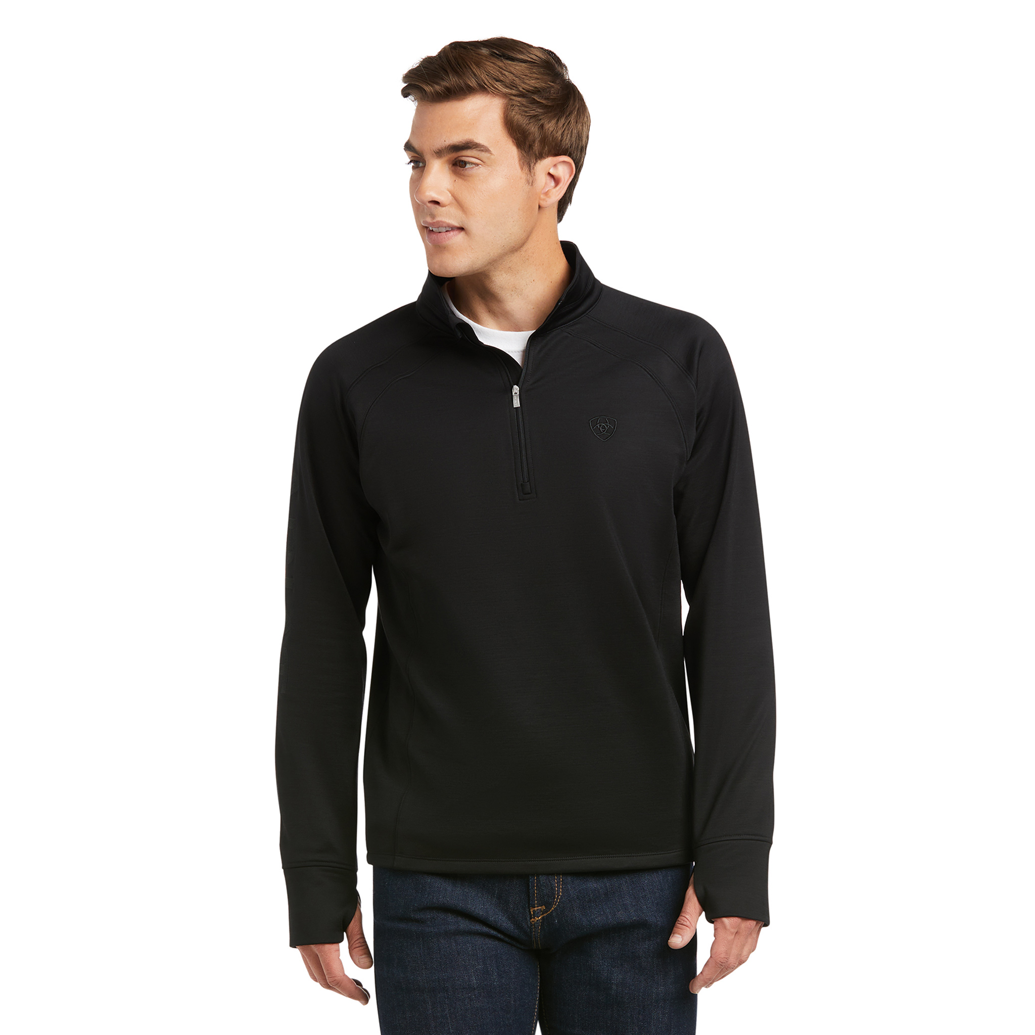 Ariat Men's Tek Team Half Zip Sweatshirt - Black Size 38" - 40" (M) - 