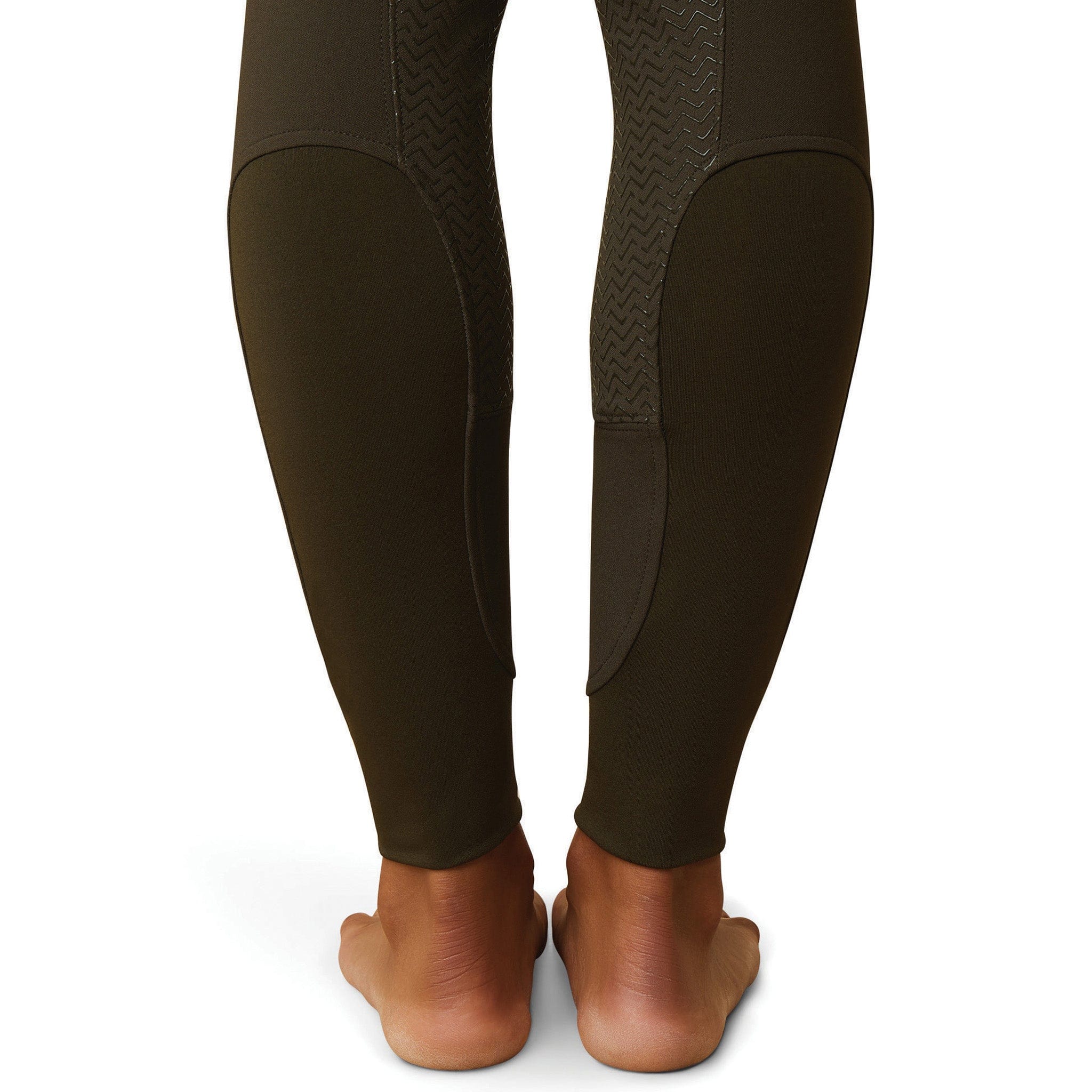 Ariat Prelude Silicone Full Seat Breeches 10034790 Relic Green Calf Panels Close Up