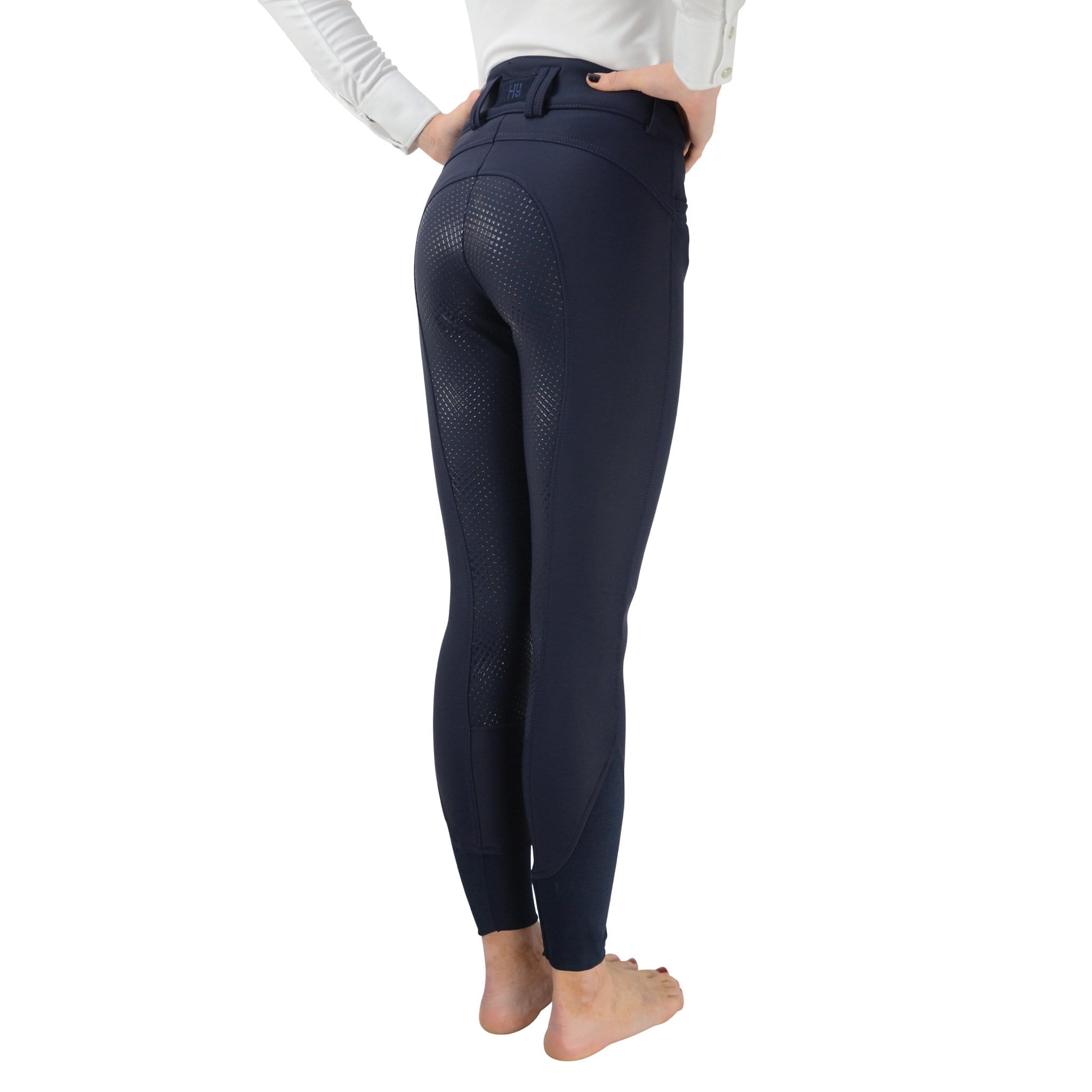 HyPerformance Arctic Softshell Silicone Full Seat Breeches 19560 Navy Back View On Model