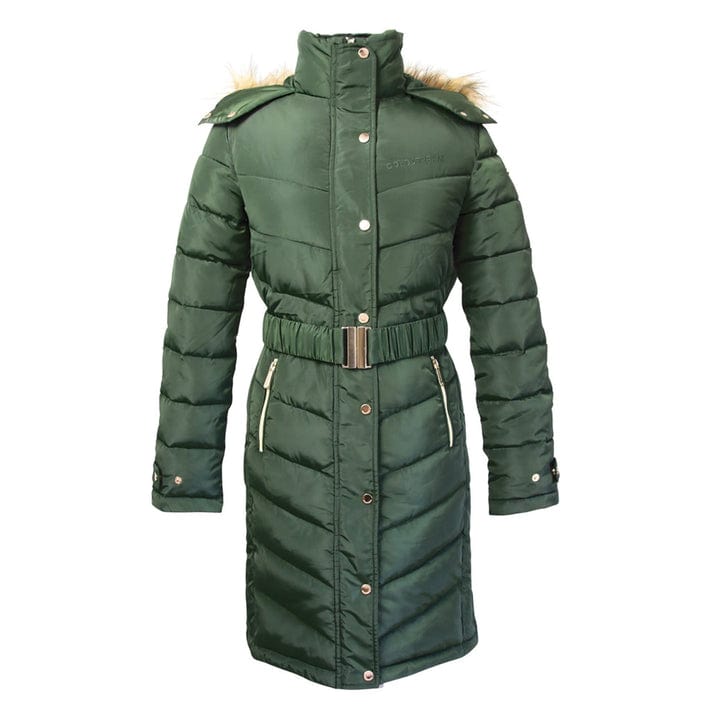 Coldstream Branxton Long Quilted Coat - UK 8 (XS) · Fern Green