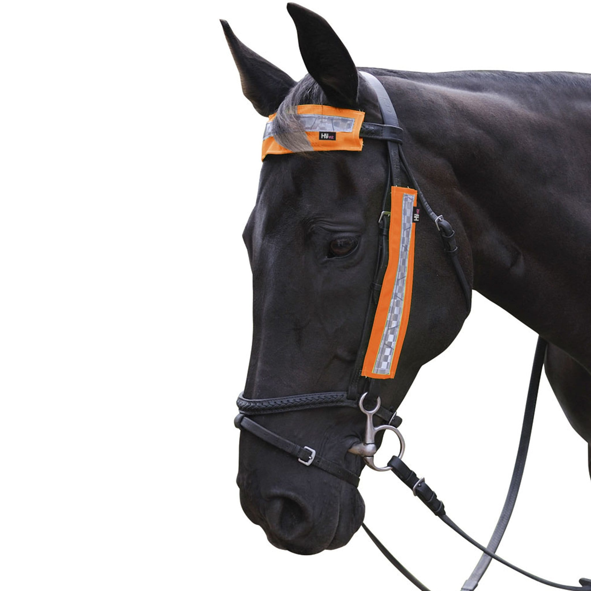 Hy Equestrian Hi Viz Bridle Set - Orange