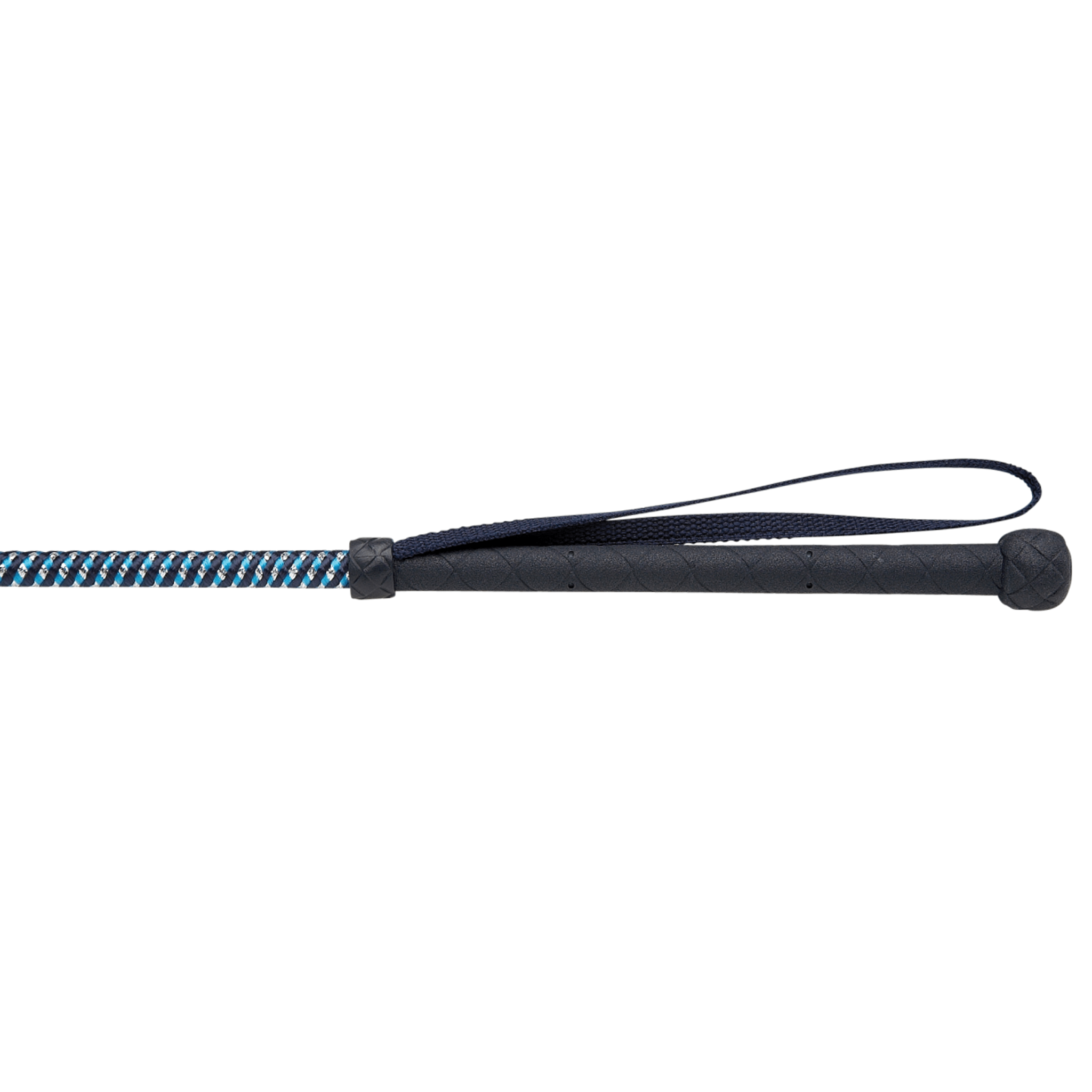 Hyschool Metallic Riding Whip - Navy and Light Blue