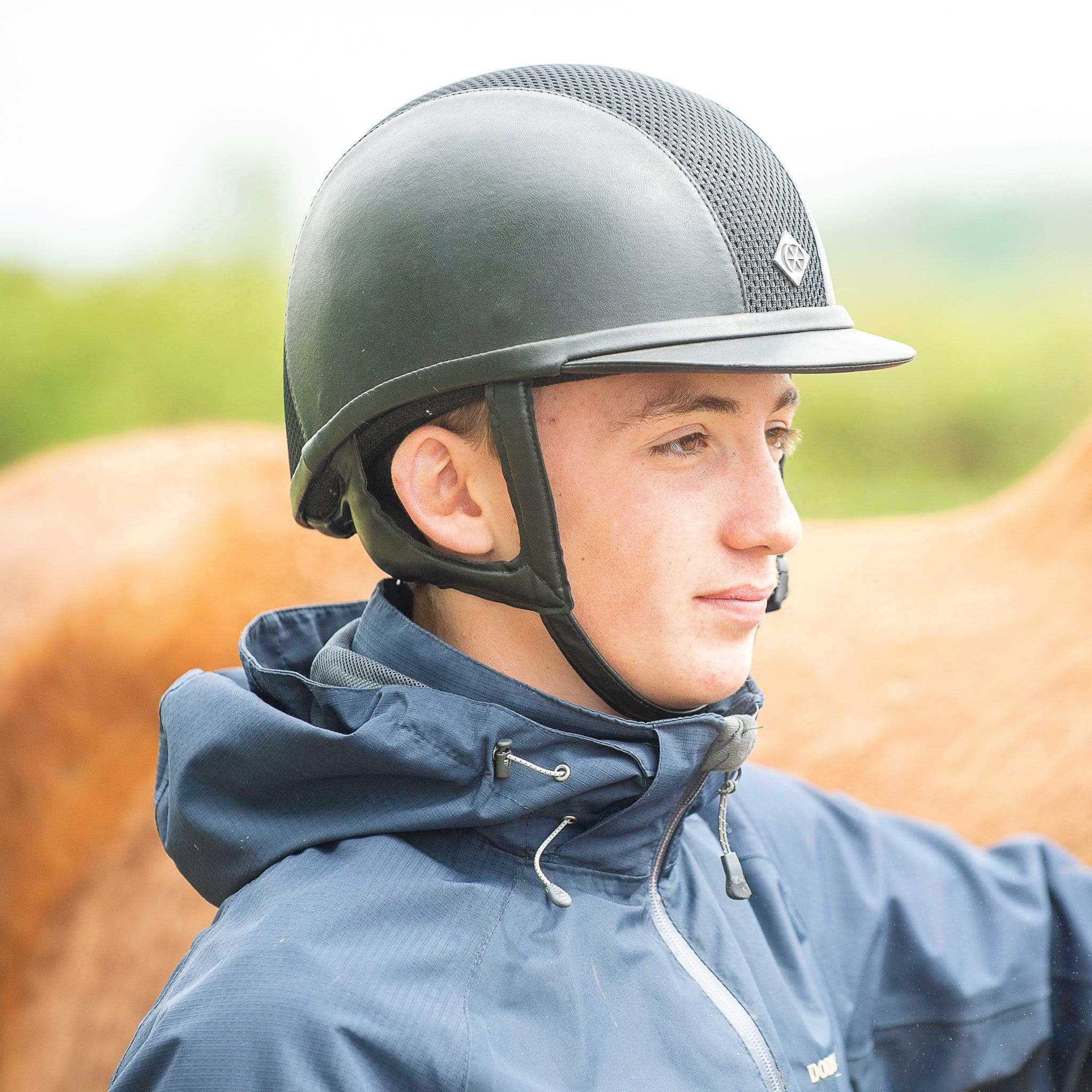 Charles Owen Ayr8 Plus Leather Look Riding Hat