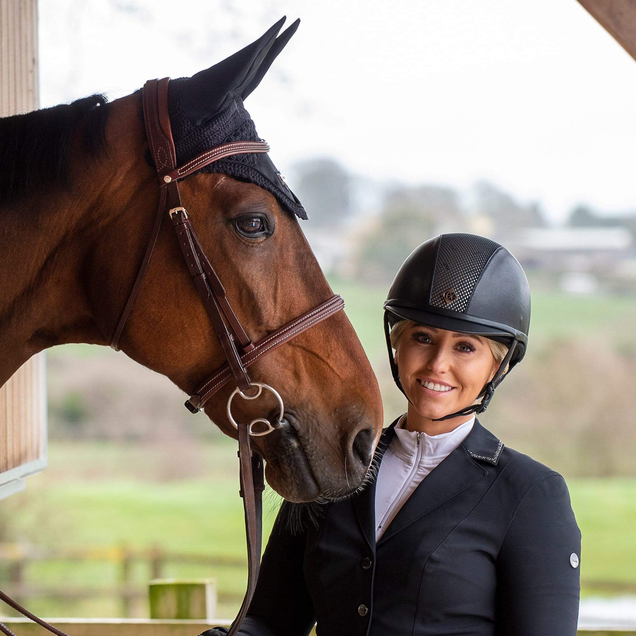 Charles Owen Ayr8 Plus Leather Look Riding Hat EQUUS