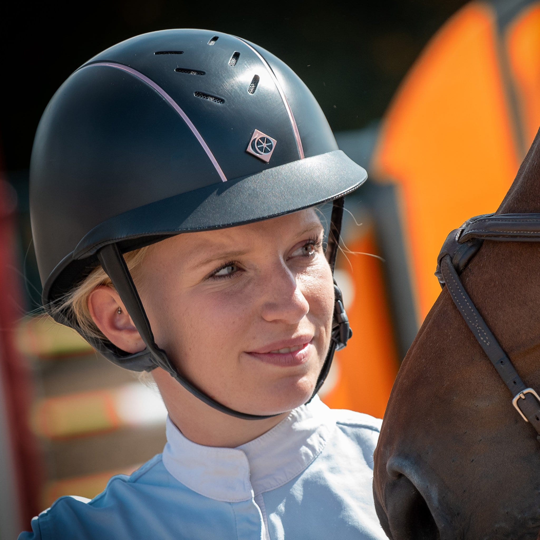 Charles Owen AyrBrush Pinstripe Riding Hat