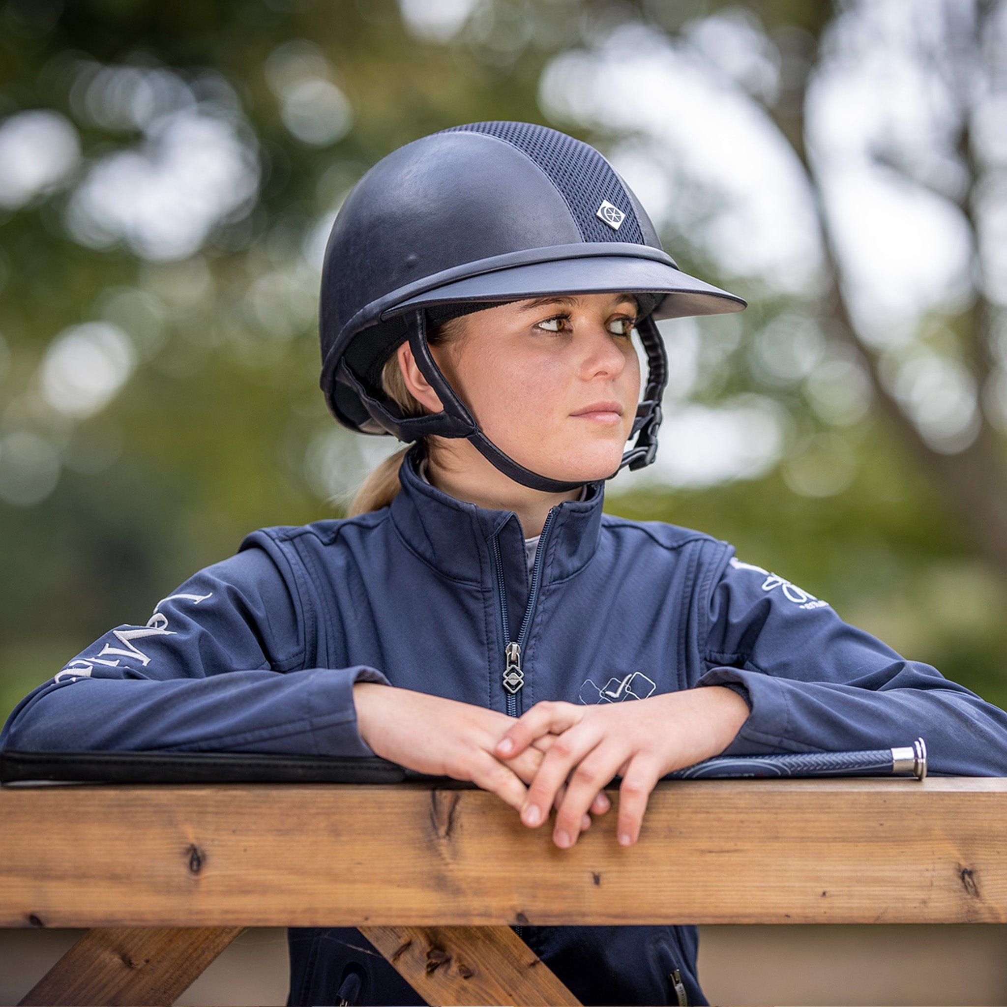 Charles Owen SP8 Plus Leather Look Riding Hat