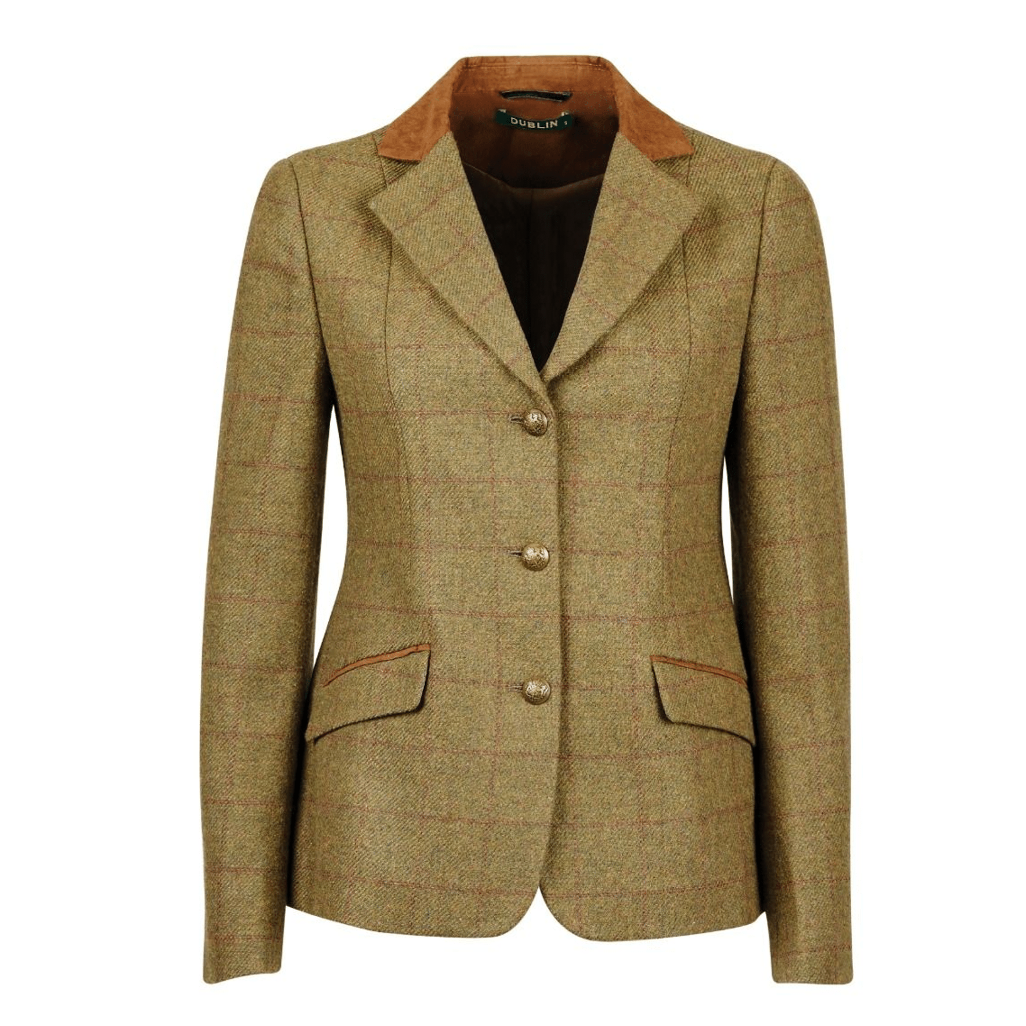 Dublin Girl's Albany Tweed Jacket Green/Brown