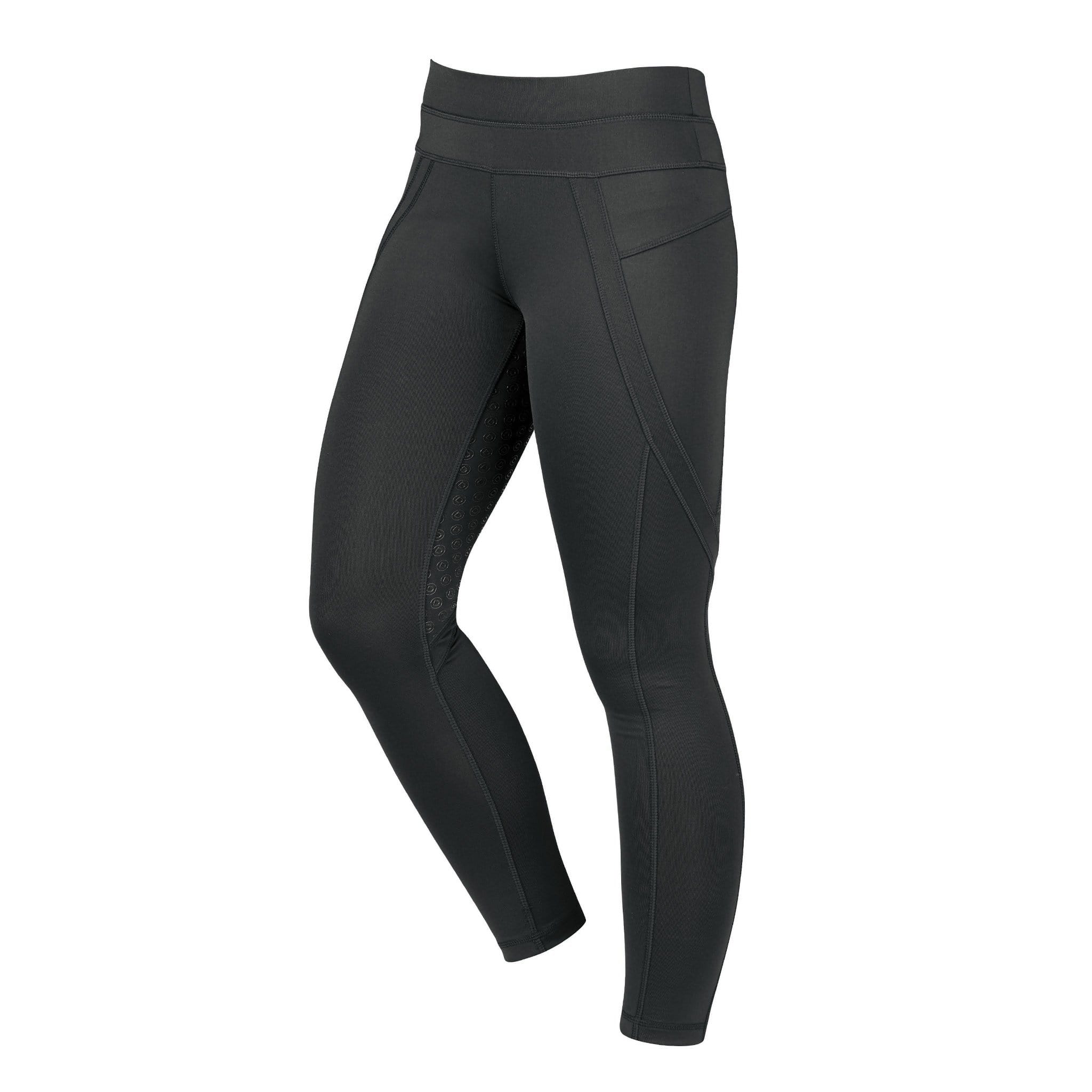 Dublin Performance Active Silicone Full Seat Riding Tights 809307 Black Front