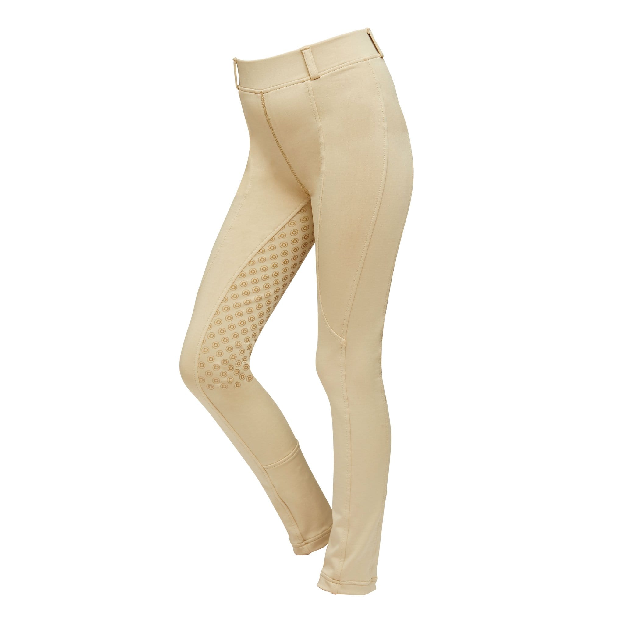 Dublin Children's Performance Cool-It Gel Silicone Full Seat Riding Tights 800730 Beige Front.