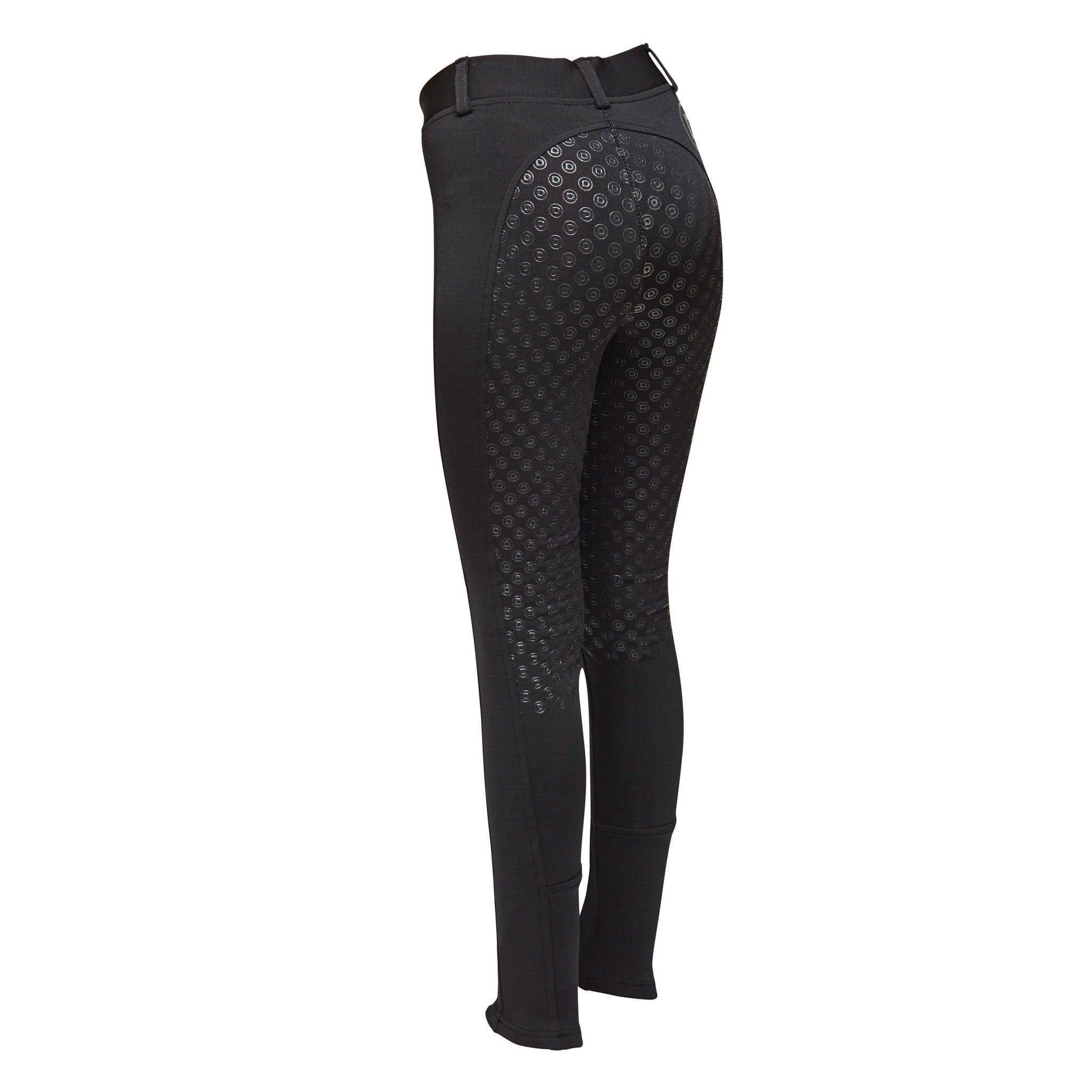 Dublin Children's Performance Cool-It Gel Silicone Full Seat Riding Tights 800735 Black Rear.