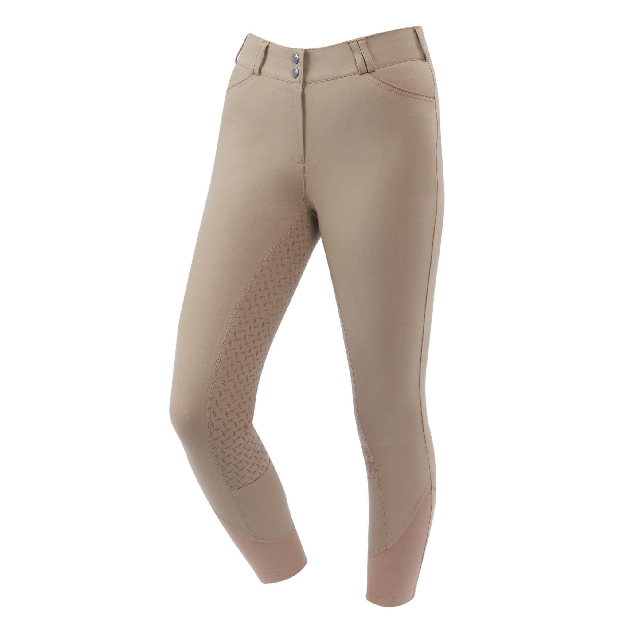 Dublin Prime Gel Silicone Full Seat Breeches 809838 Beige Front View