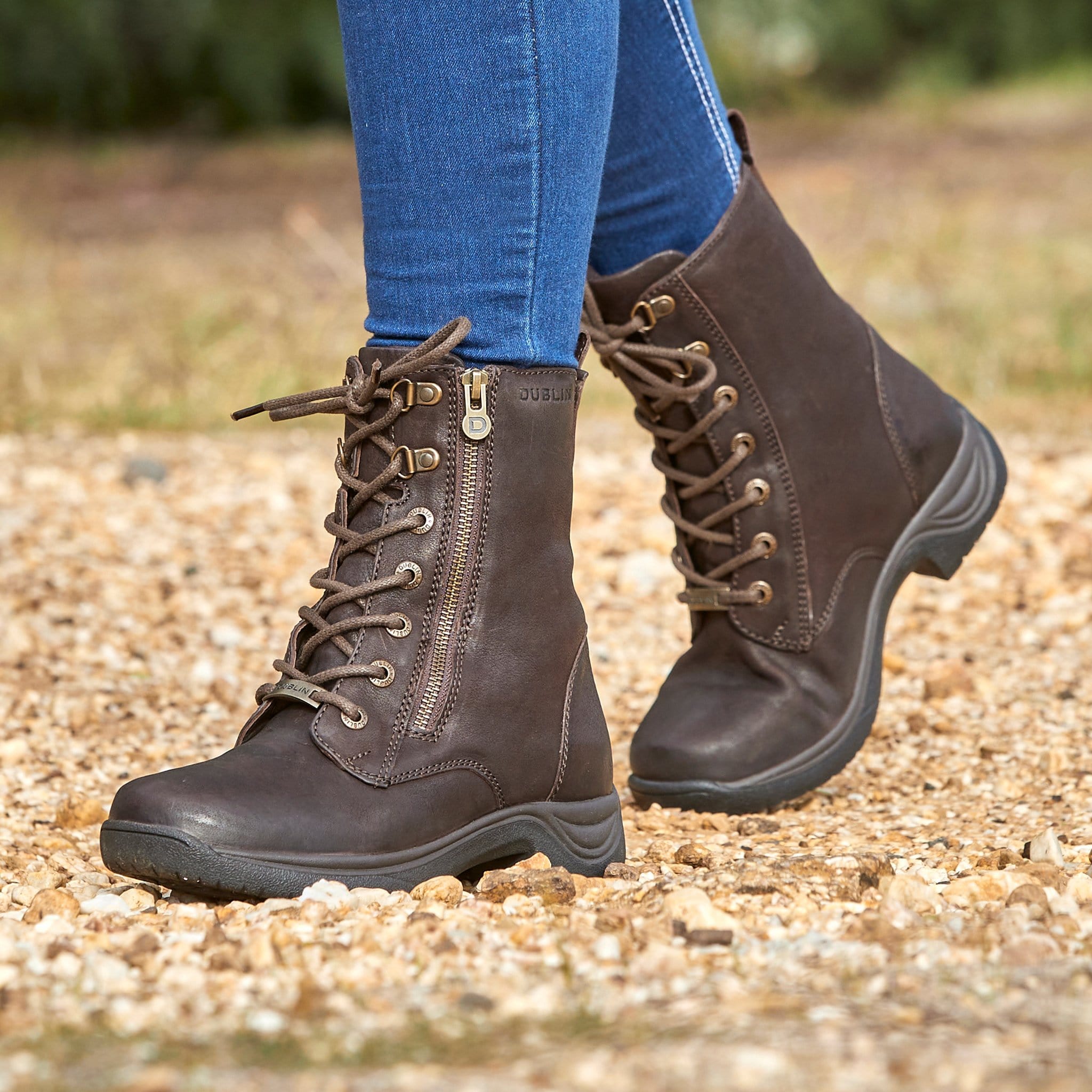 Country boots with on sale zip